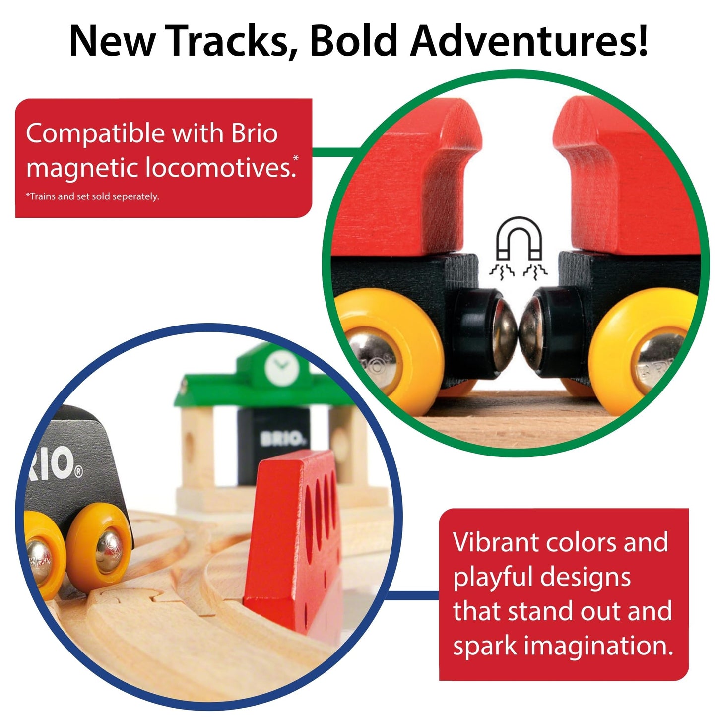 BRIO World Expansion Pack Beginner - 11-Piece Wooden Train Track Set - Compatible with All Railway Sets - FSC-Certified Wooden Tracks - Enhances Cognitive Skills - Durable & Safe - Ages 3 & Up
