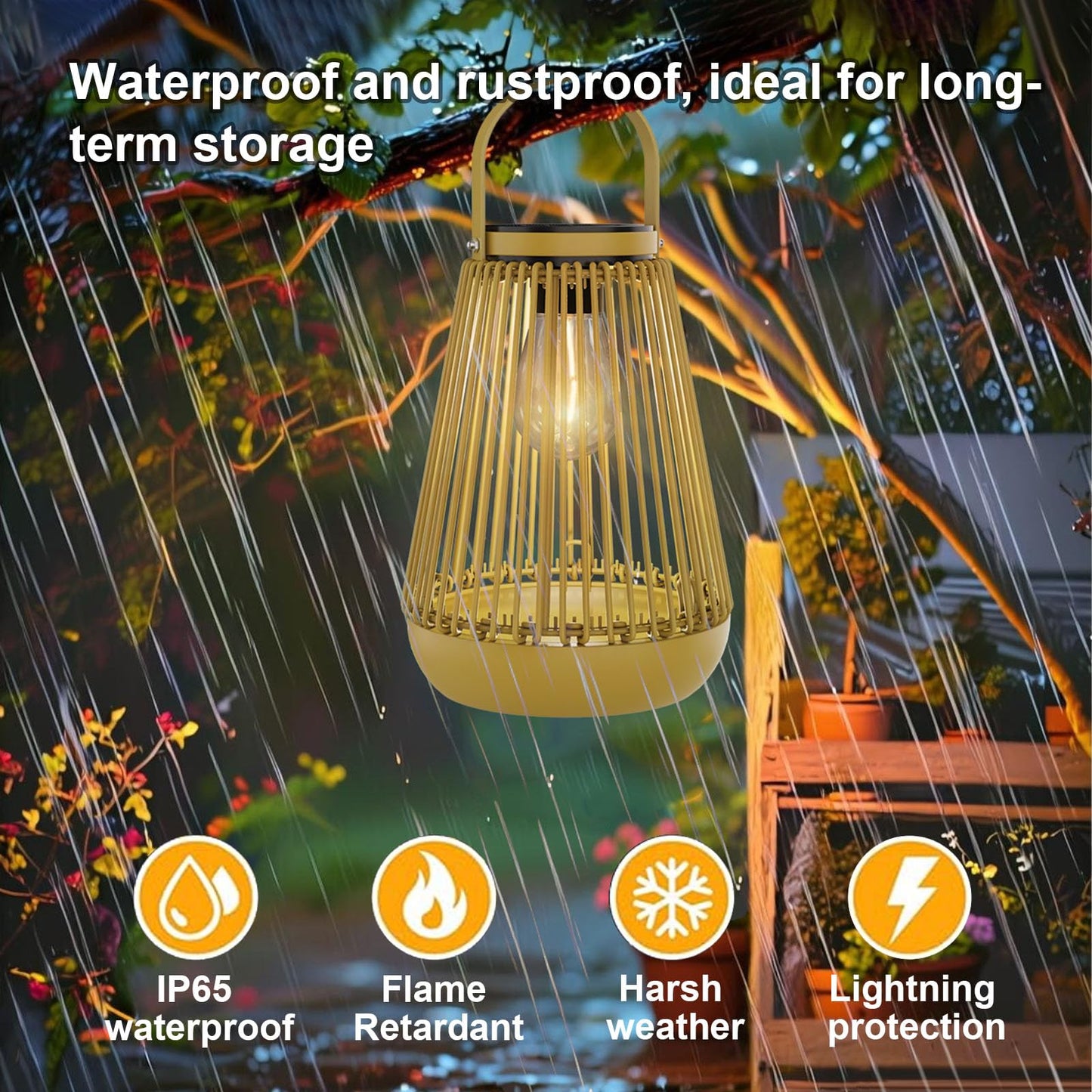 Solar Lanterns Outdoor,Solarbaby Solar Lanterns for Outdoor Decoration with LED Bulb,IP65 Waterproof Hand-Knitted Hanging Lanterns Solare Lights for Lawn Terrace Balcony Decoration,Pack of 2