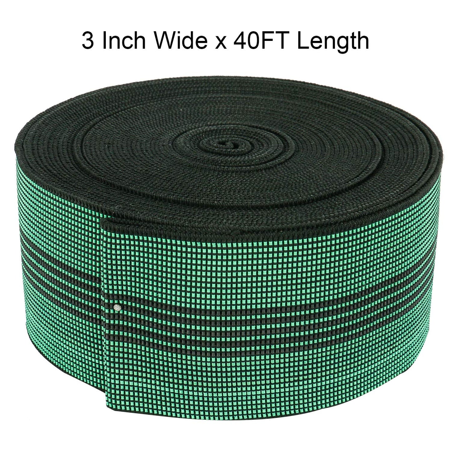 Homend 3-Inch Wide Sofa Elastic Webbing Stretch Band - Furniture Repair DIY Upholstery Modification - Elasbelt Chair Couch Material Replacement - Stretchy Spring Alternative - 40' Length
