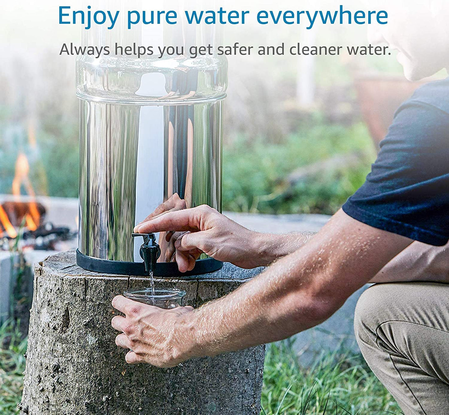 AQUA CREST Gravity Water Filter, Replacement for Berkey® BB9-2® Black Carbon Filter, Compatible with Purewell®, ProOne®, Waterdrop Gravity Water Filter System, NSF/ANSI 42&372 Certified, 2 Pack