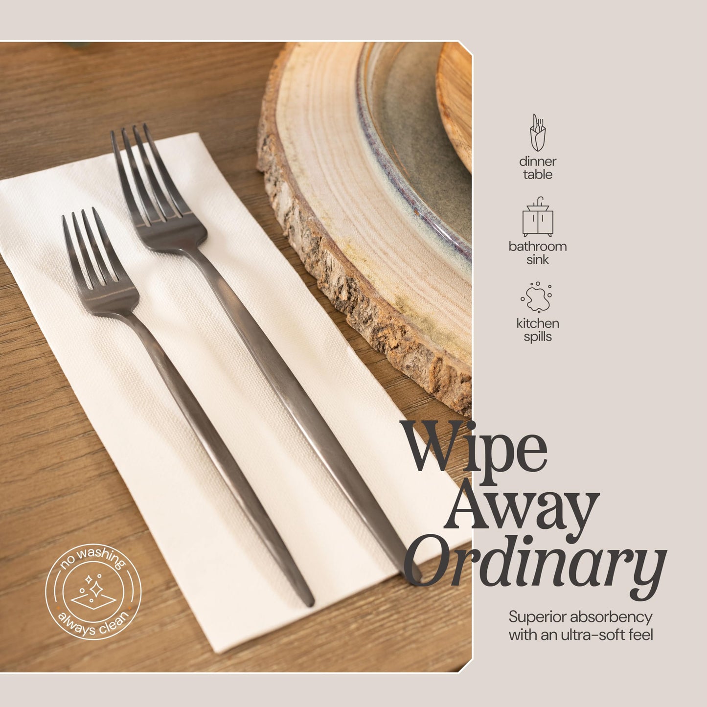 200-Pack Disposable Linen-Feel Napkins For Bathroom, Extra-Soft Paper Cloth-Like Guest Hand Towel, Dinner Napkins for Wedding, Party, Holiday