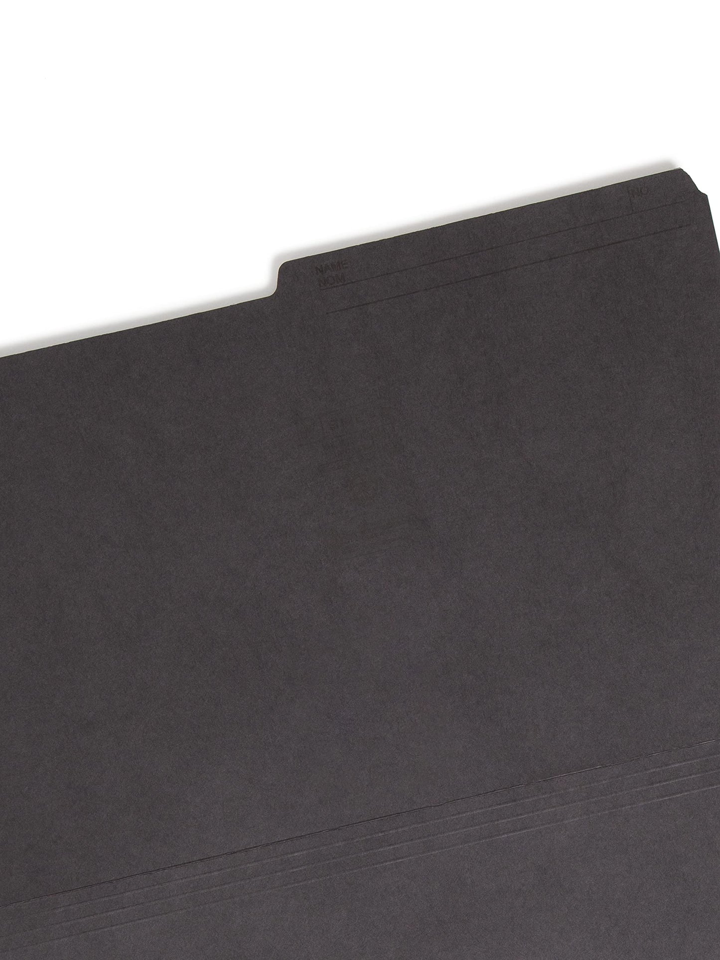 Smead 15364 File Folder, Legal, 1/2-Cut, 2 Reversible Tab, Black, 100 Per Box
