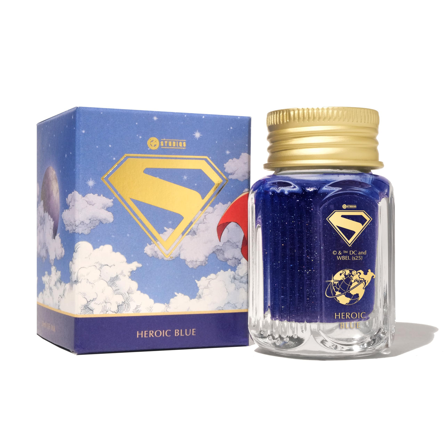 Ferris Wheel Press, Warner Bros. Discovery, Official Licensed, Superman Special Edition, Fountain Pen Ink, Heroic Blue, 28ml