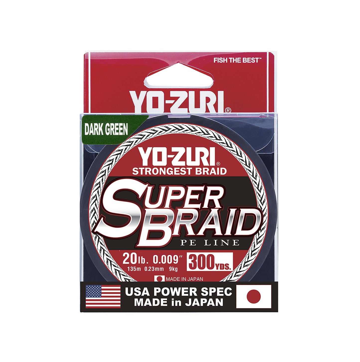 Yo-Zuri Superbraid 300 yd Floating Braid, Dark Green, 20 lb