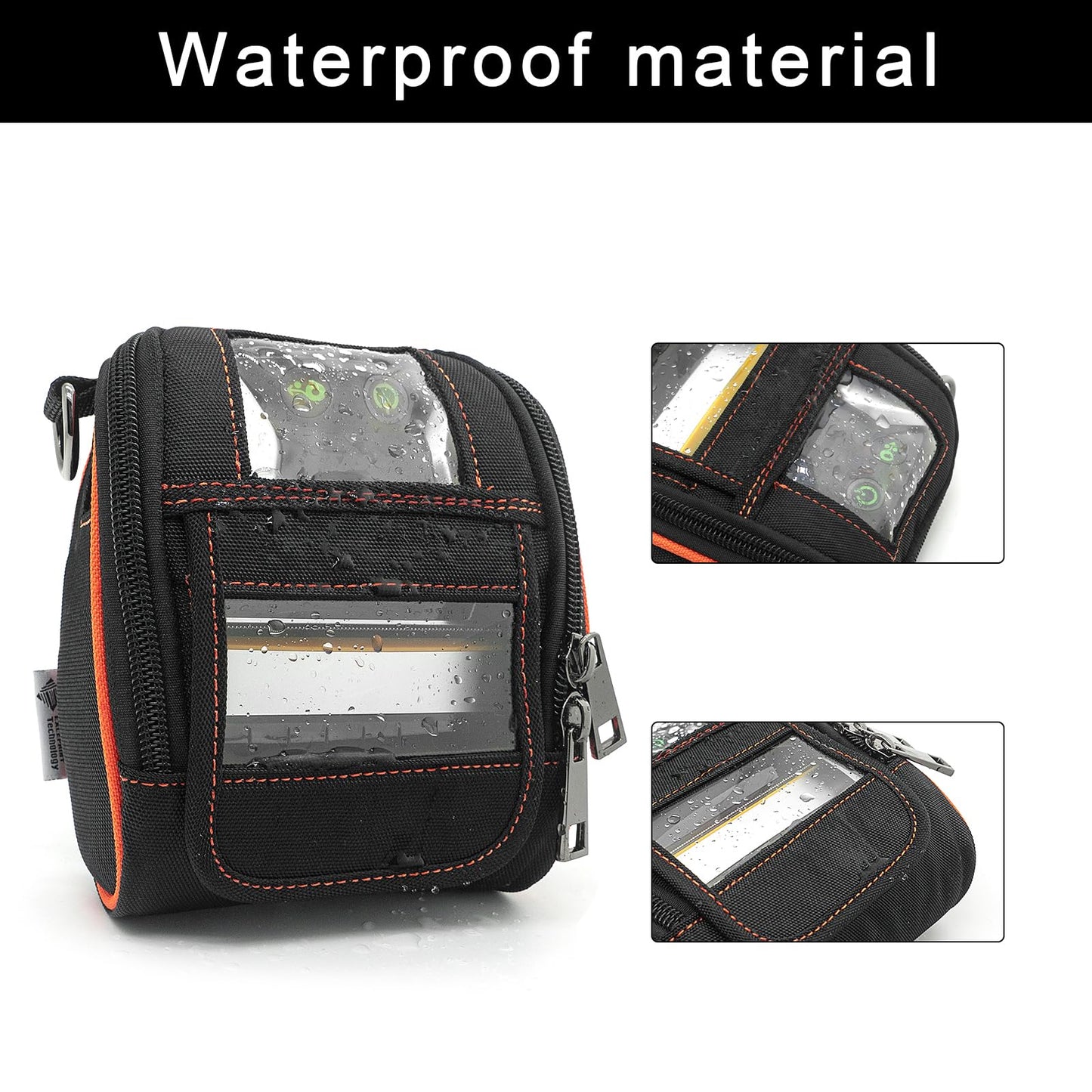 EXCEPRINT Carrying Case for Zebra ZQ220 ZQ310 ZQ320 - Portable Thermal Label Printer Bag with Shoulder Strap and Belt Clip, Easy Transport and Protection, Convenient Label Access