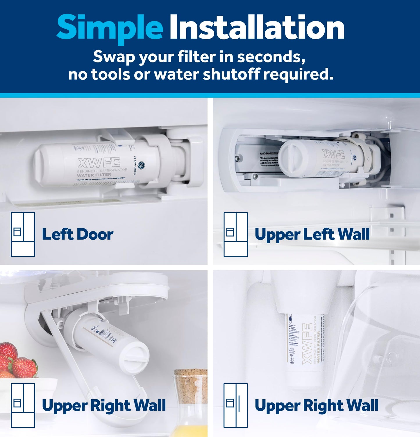GE XWFE Refrigerator Water Filter - WR01F04788