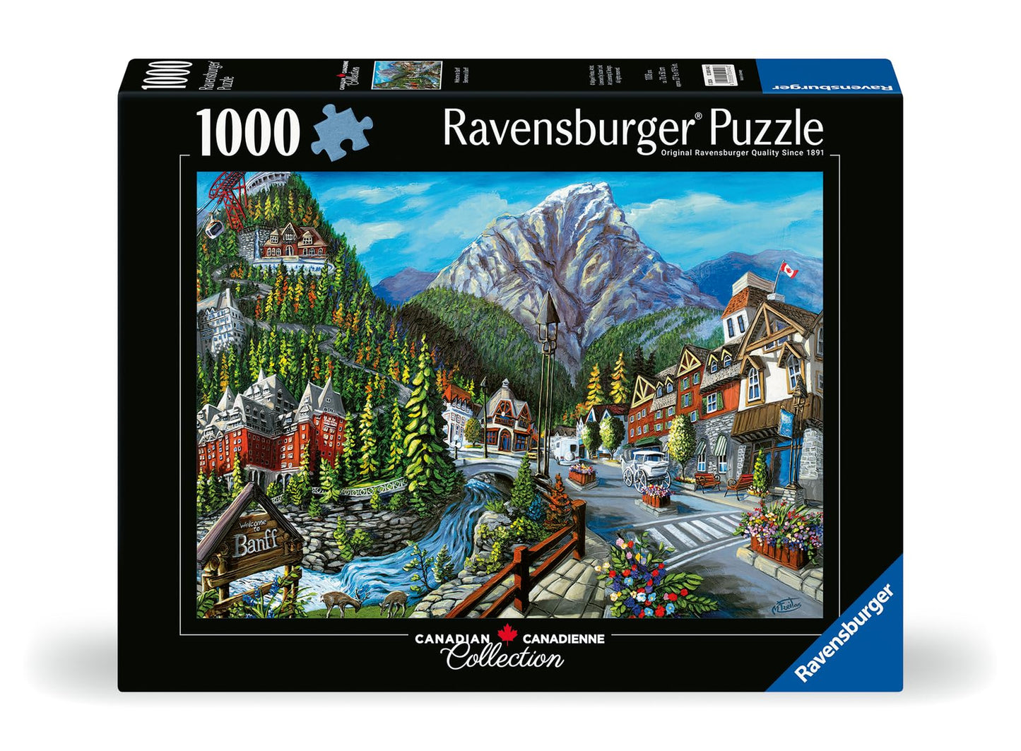 Ravensburger Welcome to Banff 1000 Piece Jigsaw Puzzle for Adults - 12000494 - Handcrafted Tooling, Made in Germany, Every Piece Fits Together Perfectly