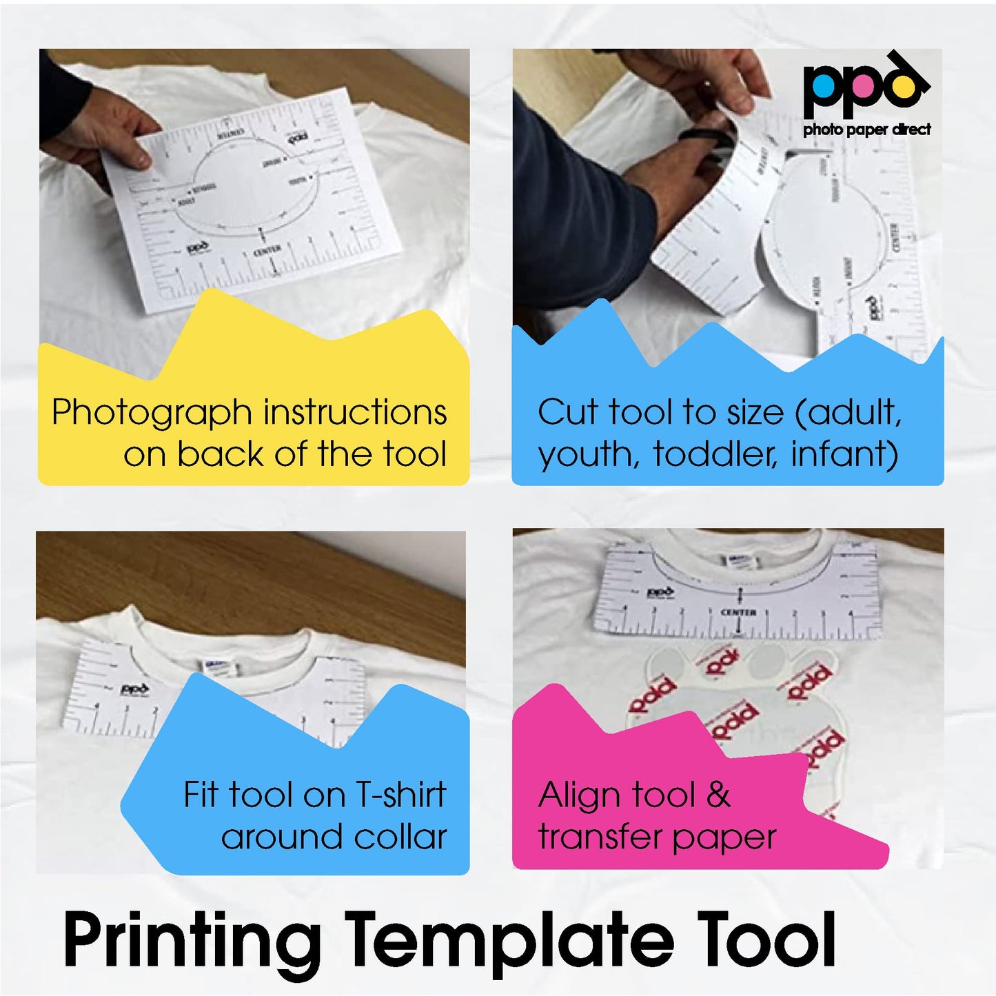 PPD Iron on Transfer Paper for Inkjet Printer for Light Fabric, 8.5 x 11 Printable Paper for Clothing, T Shirts and Cotton Textiles, Print and Cut Heat Transfer, DIY at Home, Washable (100 Sheets)