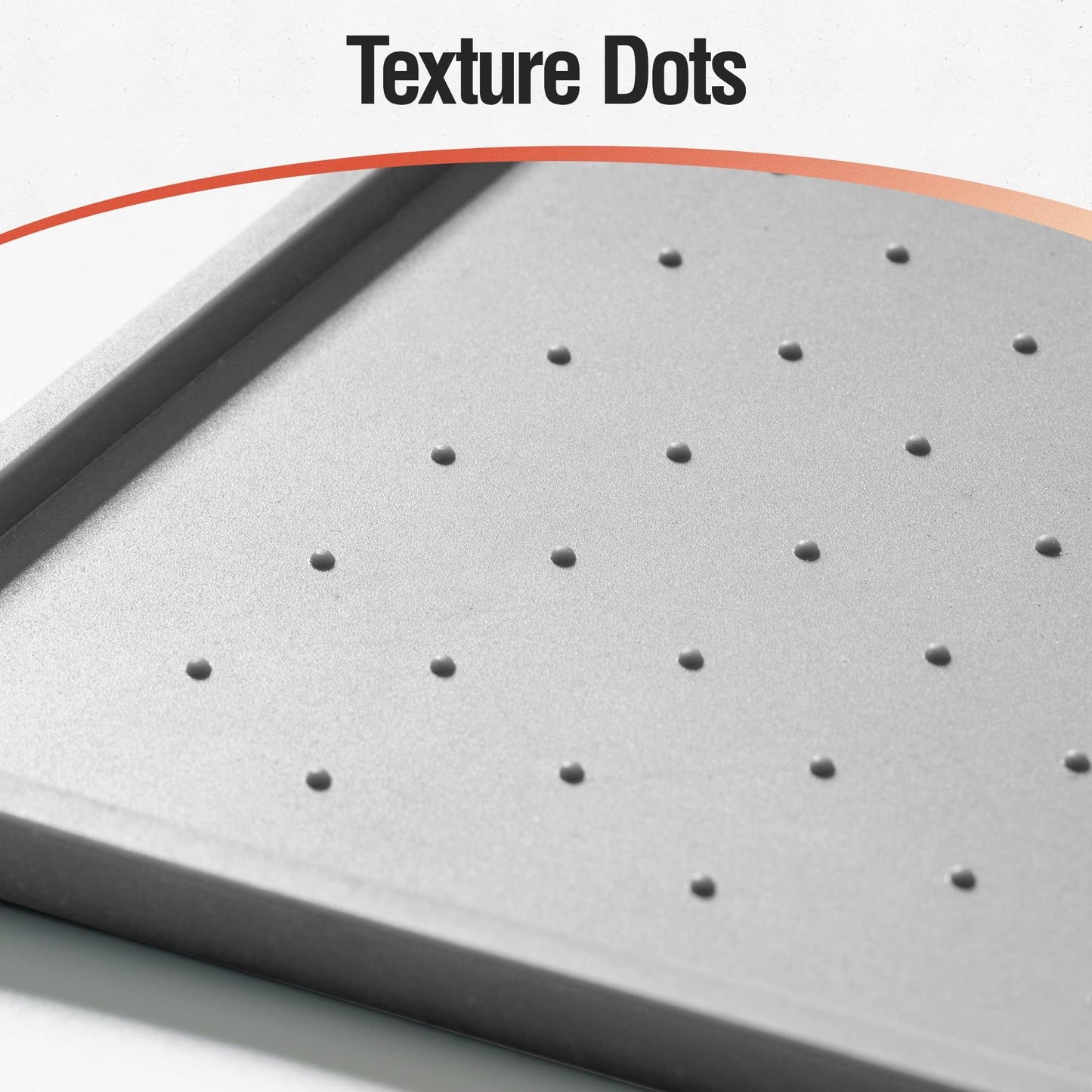 Conlun Silicone Dog Food Mat, 81x61cm Rubber Dogs and Cats Bowl Mat, Anti-Slip, Waterproof, Raised Edge Avoid Water Spilling Out, Easy Clean in Dishwasher,Gray