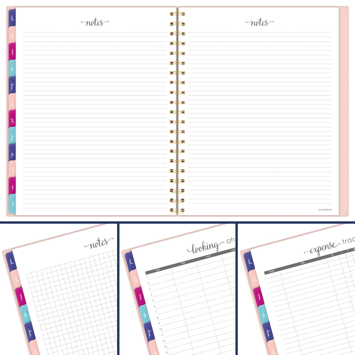 AT-A-GLANCE 2026 Planner, Weekly & Monthly, 8.5" x 11", Large, Harmony, Sunset Coral (1099-905-27-26)