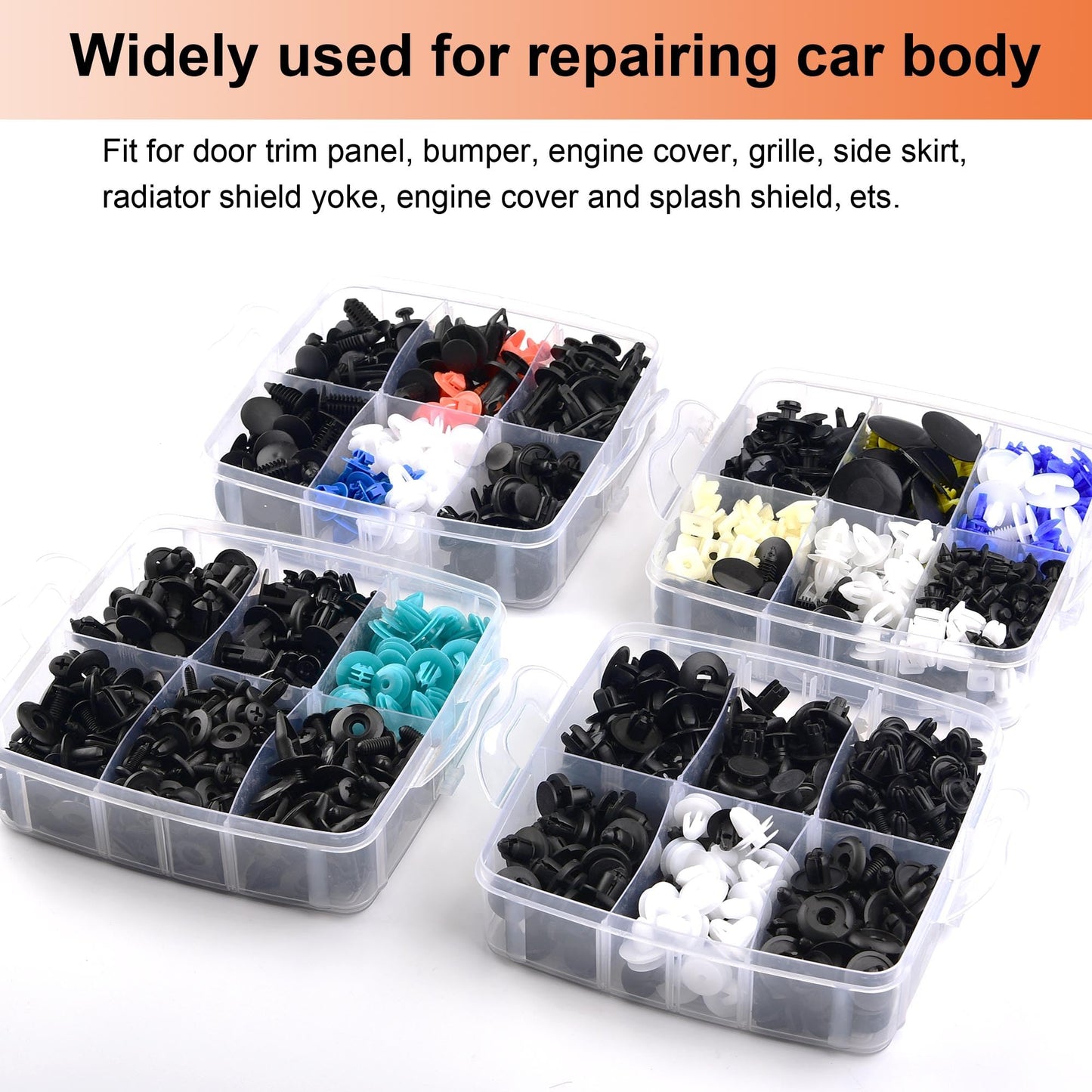 Car Clips 1345PCS Set Car Retainer Clips Bumper Clips Plastic Rivets Auto Clips Nylon Push Pins Clips Fender Clips Car Door Trim Panel Clips for Car - Toyota GM Ford Honda Acura Chrysler…
