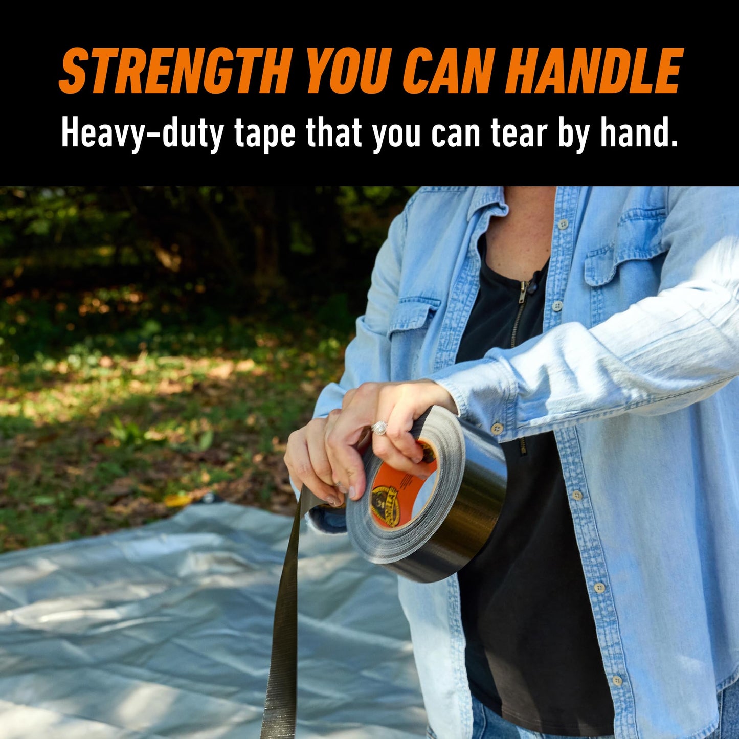 Gorilla Heavy Duty Tape, Duct Tape, Utility Tape, Triple Layer Strength, Indoor & Outdoor, Weather Resistant Shell, 1.88 in x 35 yd (32 Meters), Black (Pack of 2)