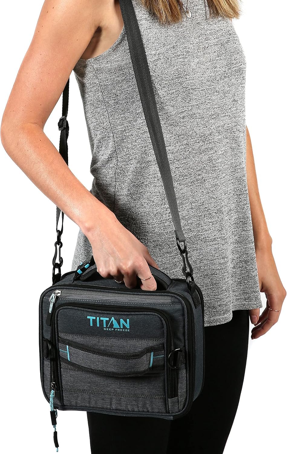 Titan by Artic Zone Deep Freeze Lunch Bag Grey/Blue