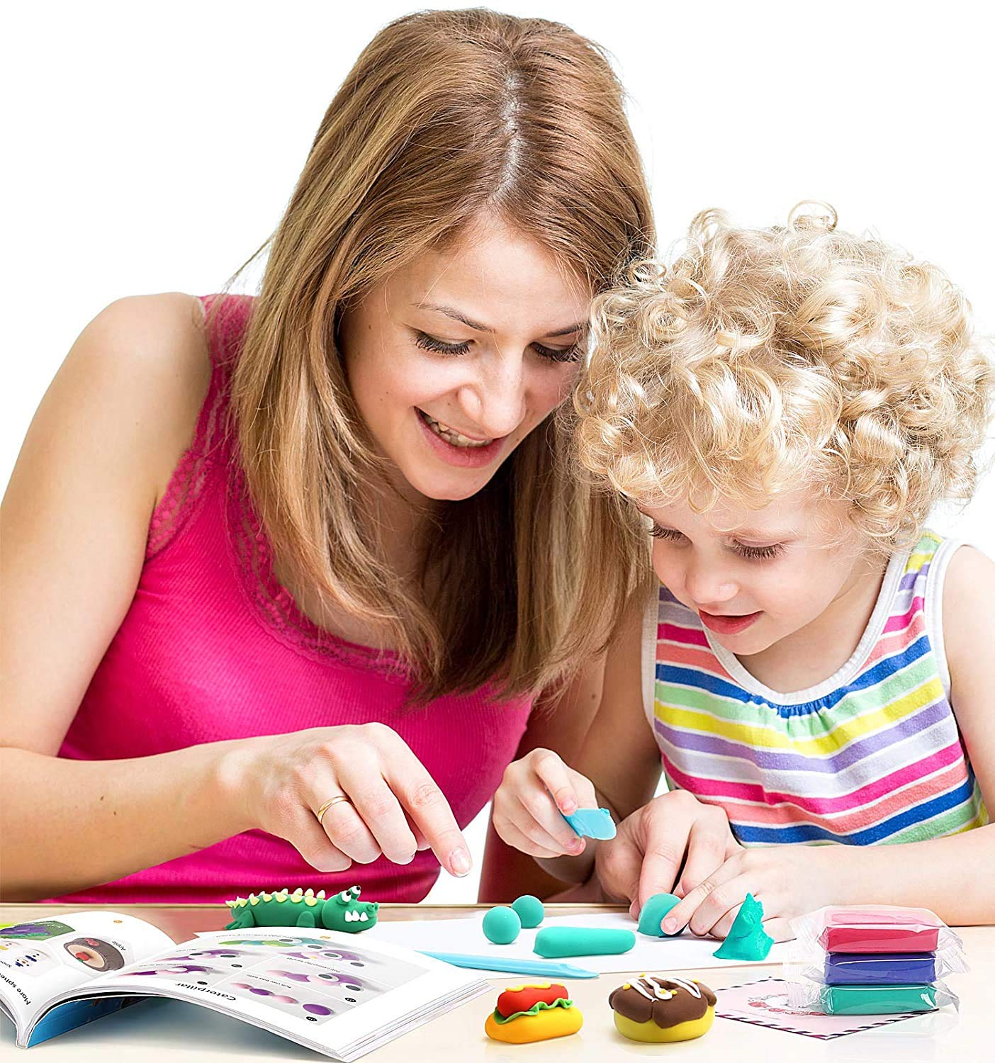 Sago Brothers 36 Colors Modeling Clay Set for Kids - Soft Molding DIY Craft, Ultra Light Air Dry With Tools & Tutorial Book - Magic Air Clay for Toddlers and Children