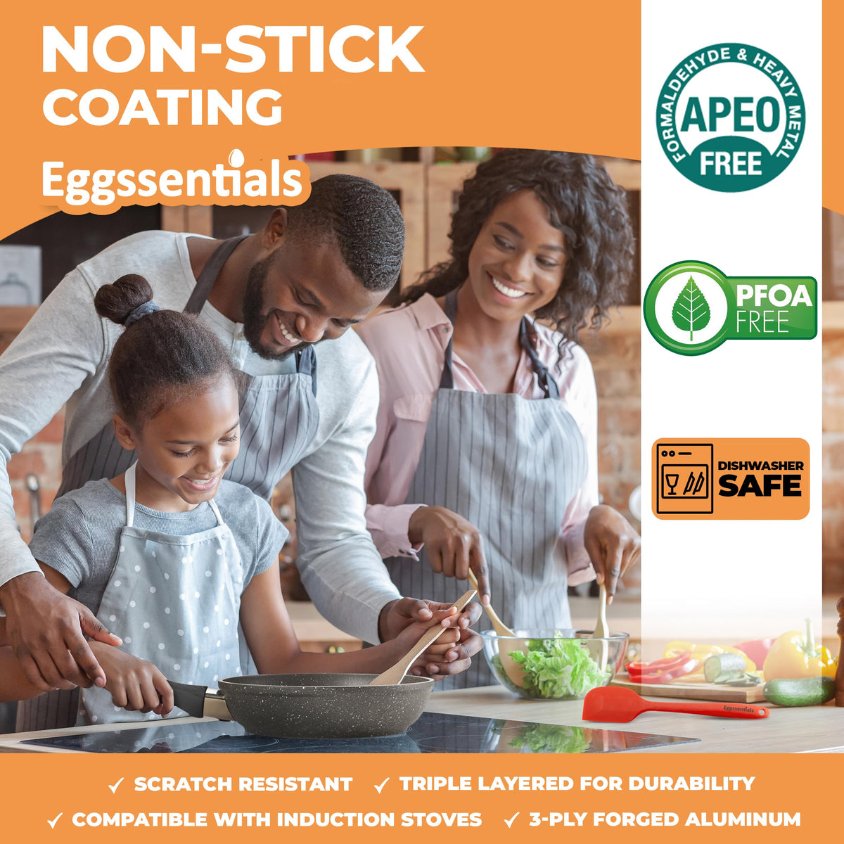 Egg Poacher Pan & Poached Egg Maker, Granite Egg Poacher with 6 Cups - Egg Pan - 10 Inch Frying Pan Nonstick Omelette Pan