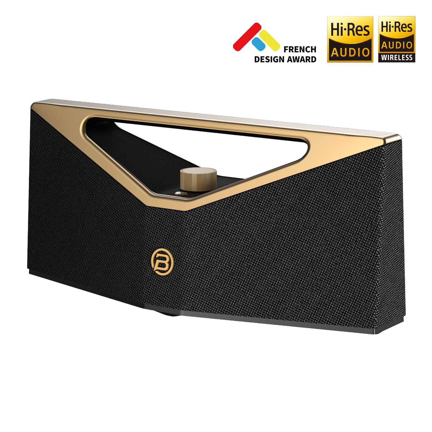 BUGANI Bluetooth Speaker Loud 160W,Waterproof Large Bluetooth Speaker Subwoofer Hi-Res Audio, 1-6H Playtime Party Outdoor Speakers for Camping, Beach, Golden