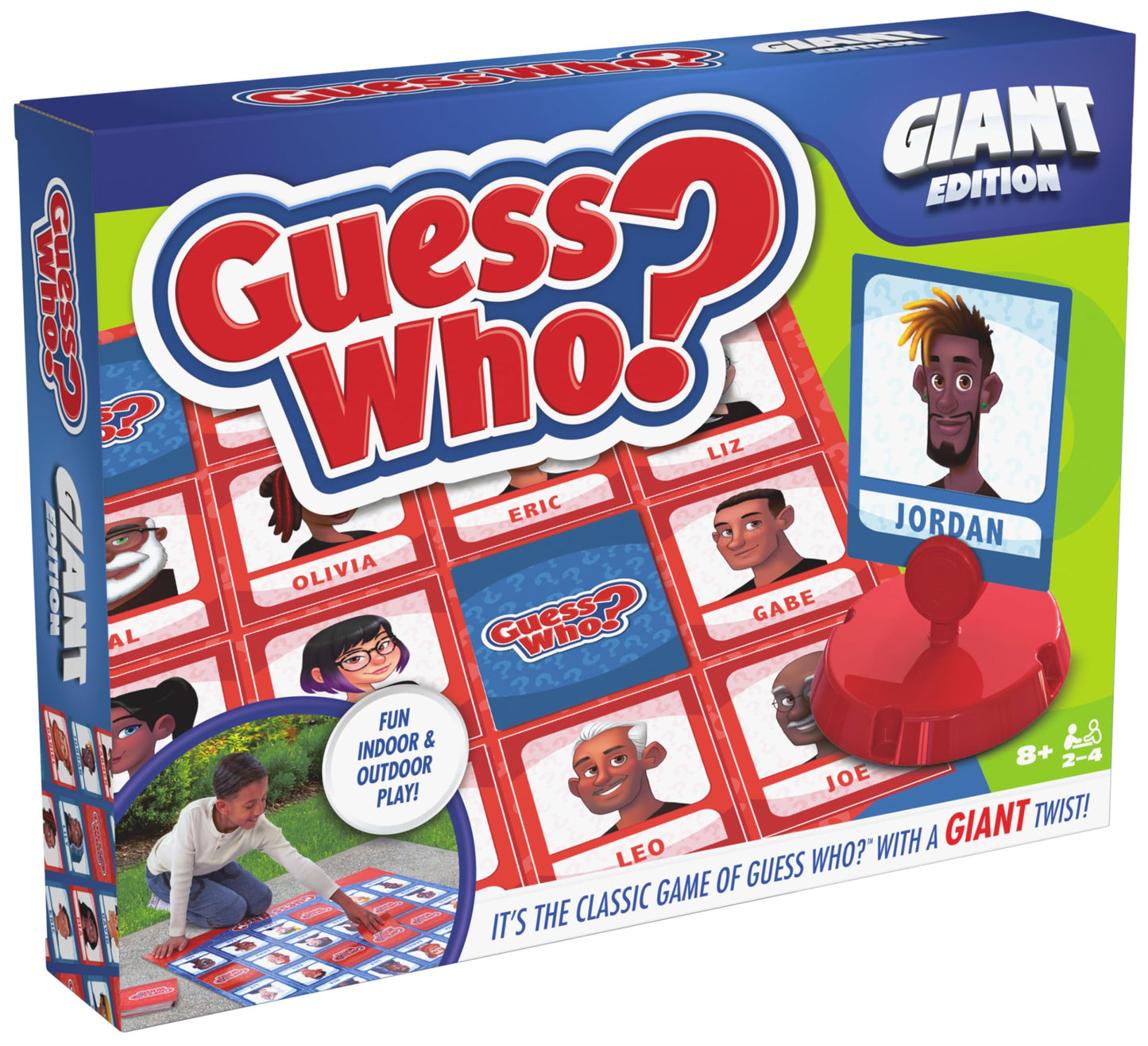 Spin Master Games, Guess Who? Giant Edition, Family Game for Indoor & Outdoor Fun with Big Oversized Board, for Family and Kids, 2-4 Players, Ages 6 & Up