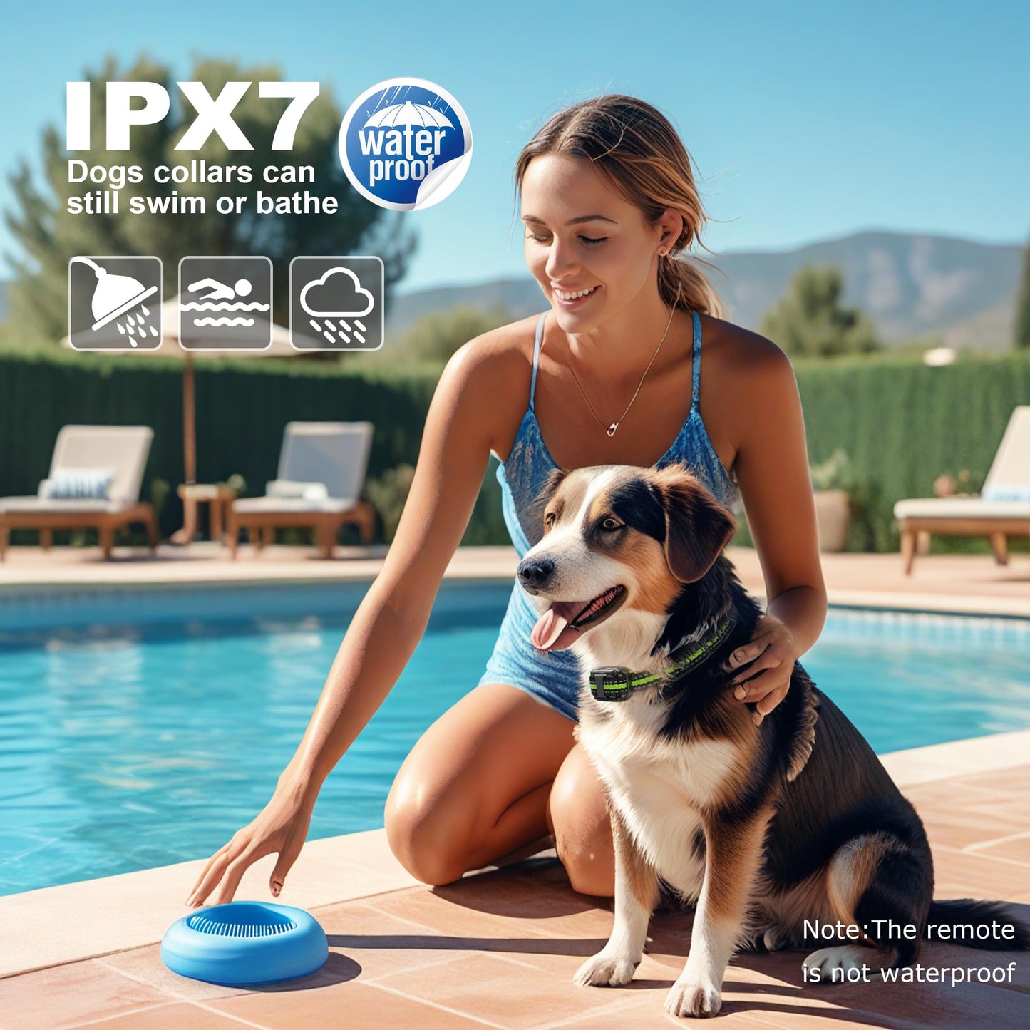 Heaflex Shock Collar with Remote, Dog Training Collar, 4 Training Modes with Beep, Vibration, Safe Shock, Led Light, 2600ft, Rechargeable for 3 Dogs, Small Medium Large