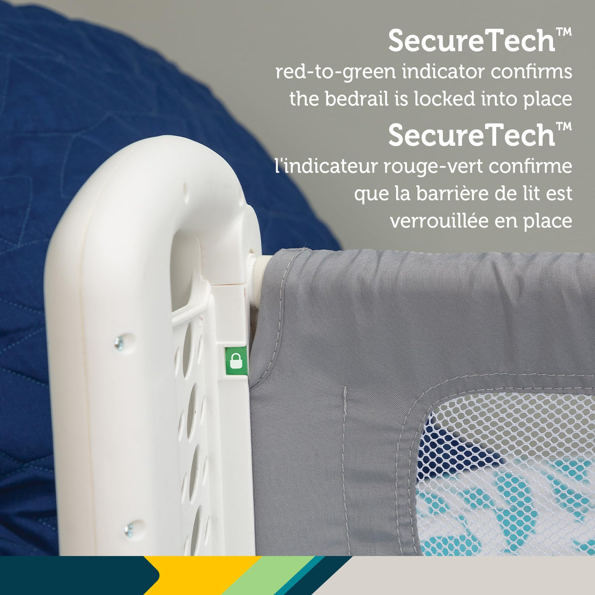 Safety 1st Top of Mattress Bedrail, Grey/White 91.4x40.6x45.7 cm (Pack of 1)