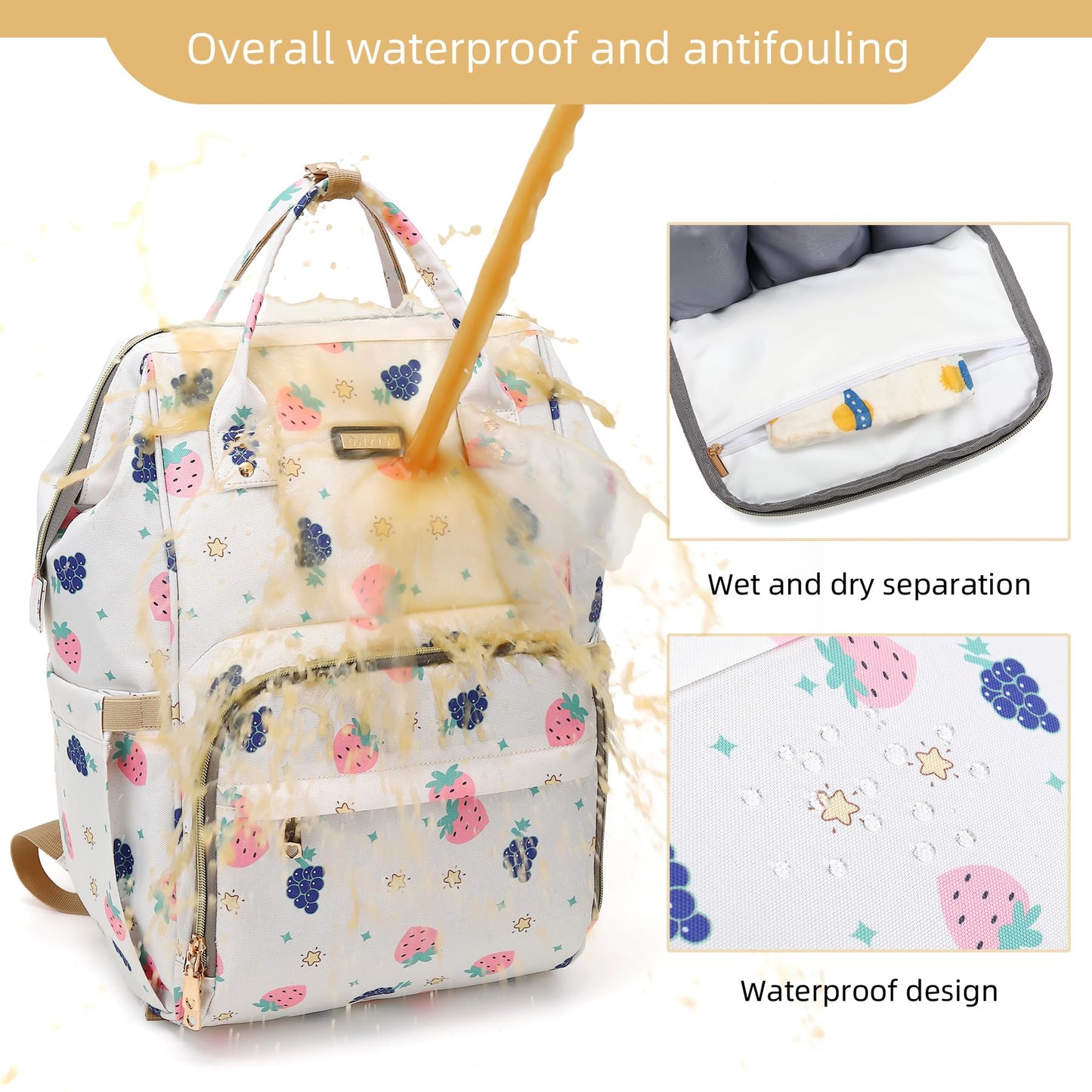 Diaper Bag Backpack for Women, Baby Bags for Girls,Diaper Bag with Changing Pad, and Insulated Pockets