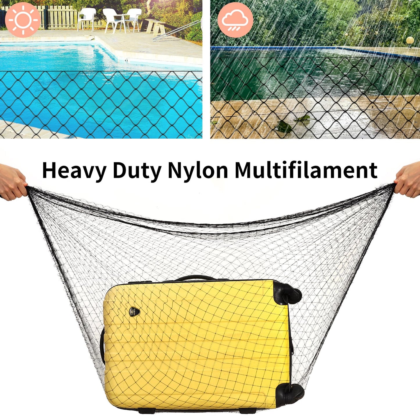 AnExer Cat Balcony Nets, Pets Anti-Fall Mesh Fence Safety Net, Transparent Nylon Pet Mesh Fence Anti-Fall Netting for Balcony Window Stairs Patio