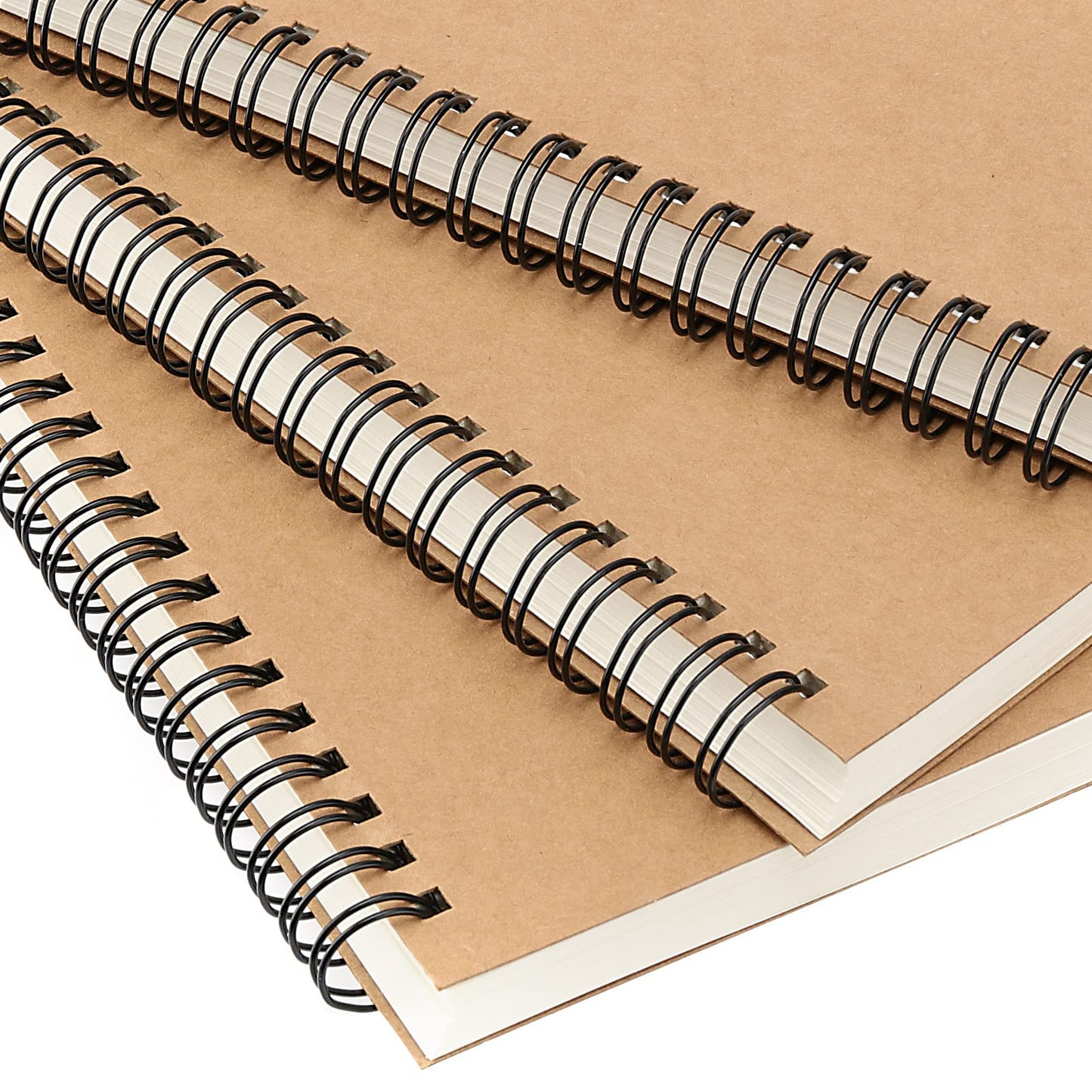 SOUJAP 20 Pack A5 Spiral Sketchbook, Blank Kraft Spiral Drawing Pad 60 Sheets/120 Pages, Small Sketchbook Bulk for Drawing School Art Office