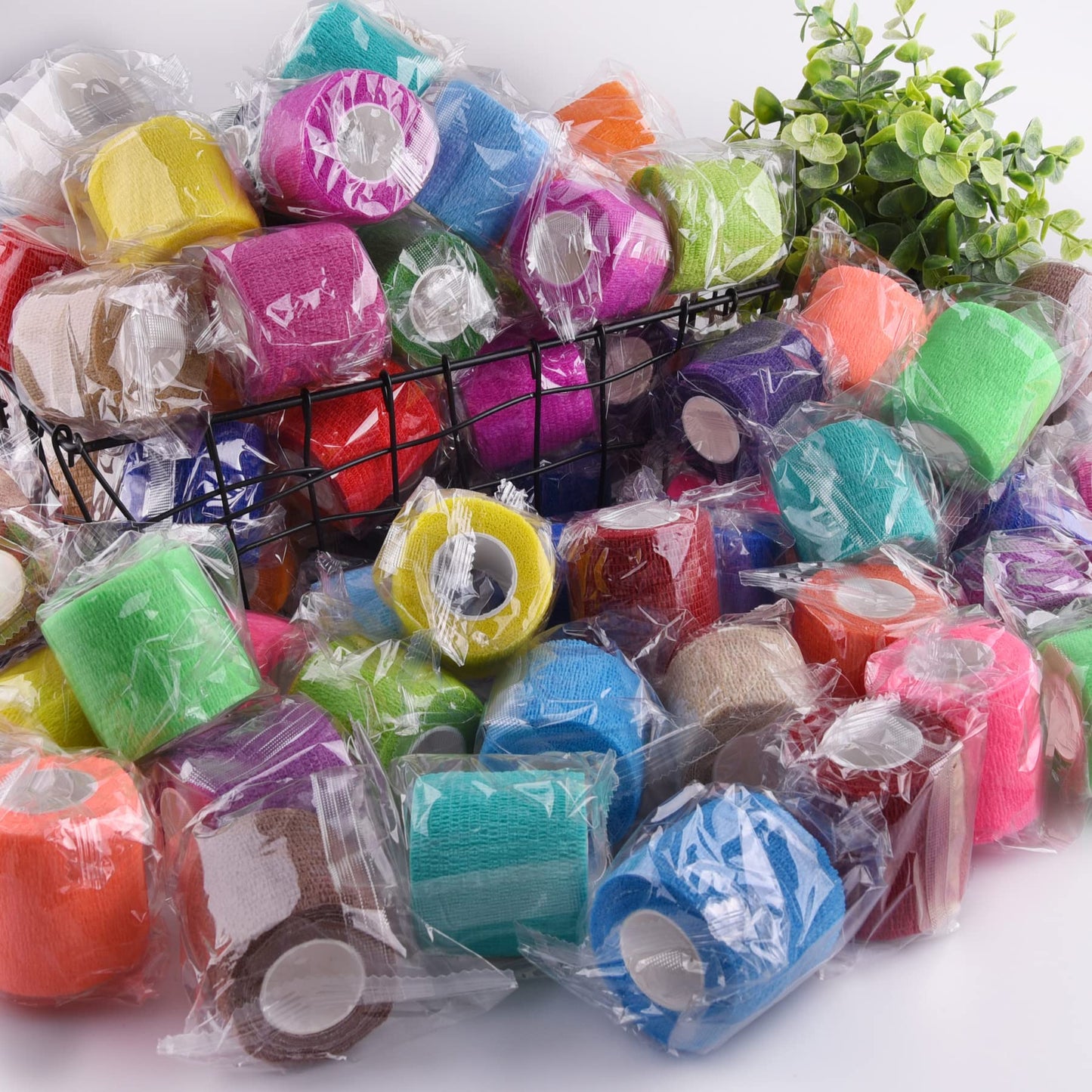 BQTQ 84 Rolls Self Adhesive Bandage Wrap 2 Inch x 5 Yards Self Adherent Wrap Tape Breathable Athletic Wrap Stretch Bandage Self Sticking Bandge Wrap for Athletic Sports(Rich Color)