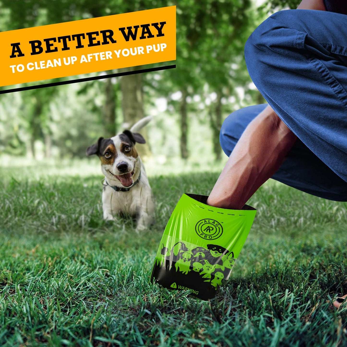 ALAGPRO® 800 Pull-Strap Dog Waste Station Refill Header Bags, Designed to Fit Any Pet Waste Header Stations - 8 headers of 100 bags