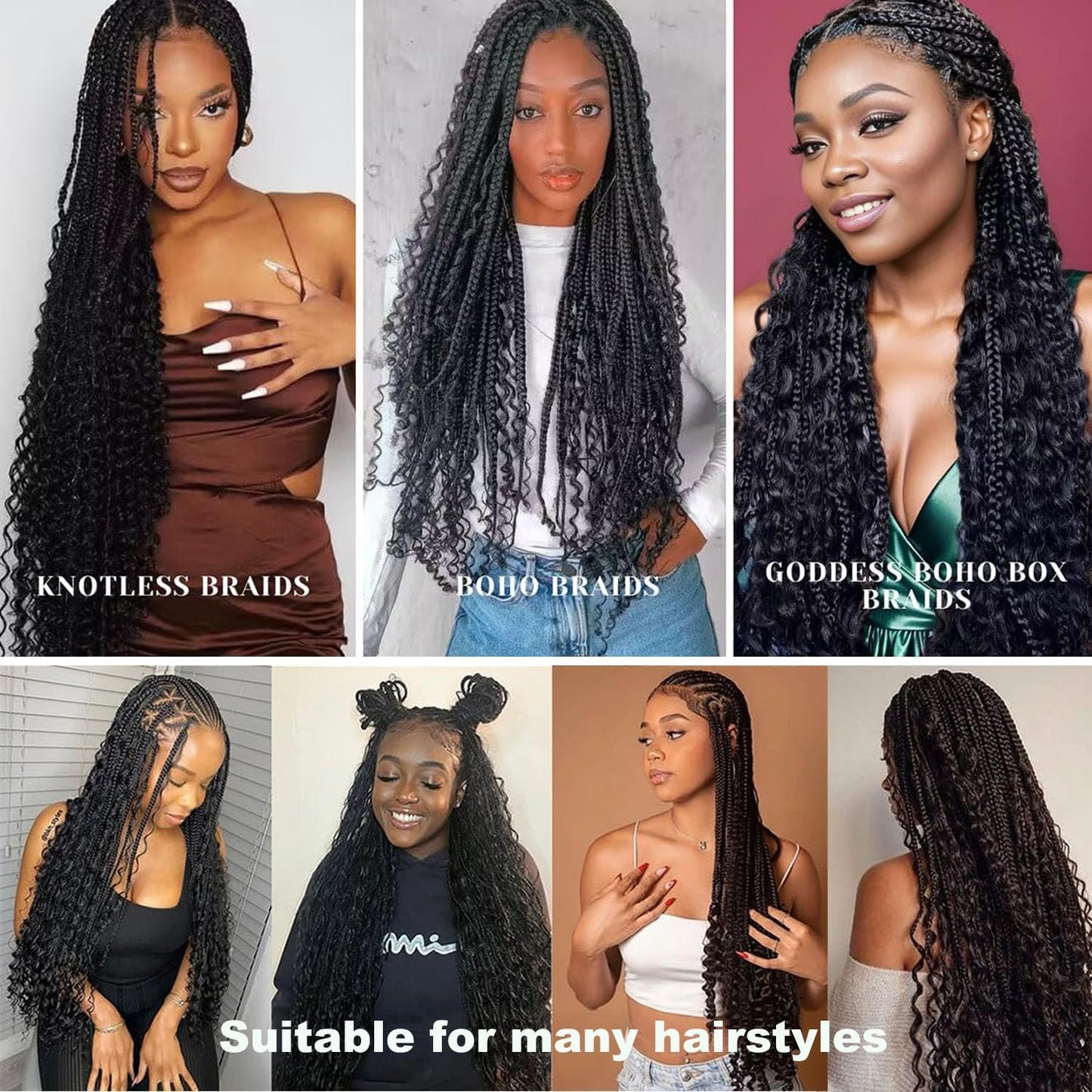 Human Braiding Hair 16 Inch Water Wave Bulk Human Hair Braiding Hair for Boho Braids No Weft Bundle 10A Unprocessed Brazilian Virgin Curly Human Hair Extensions for Braiding 2 Bundle 100g
