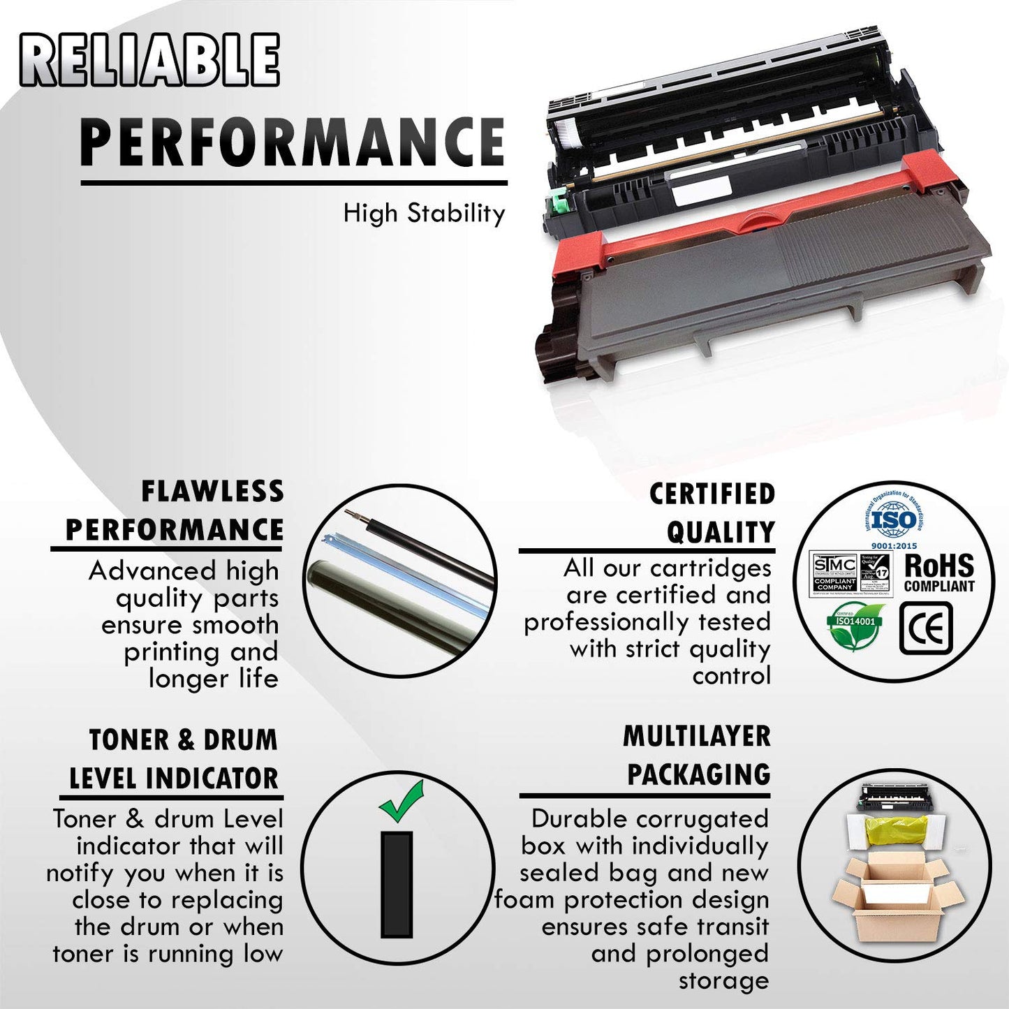 4PK-1 Inkfirst DR630 DR-630 Drum Unit + 3 TN660 TN-660 High Yield Toner Cartridges (3 Toner + 1 Drum) Compatible Replacement for Brother MFC-L2700DW MFC-L2720DW MFC-L2740DW HL-L2300D HL-L2305W