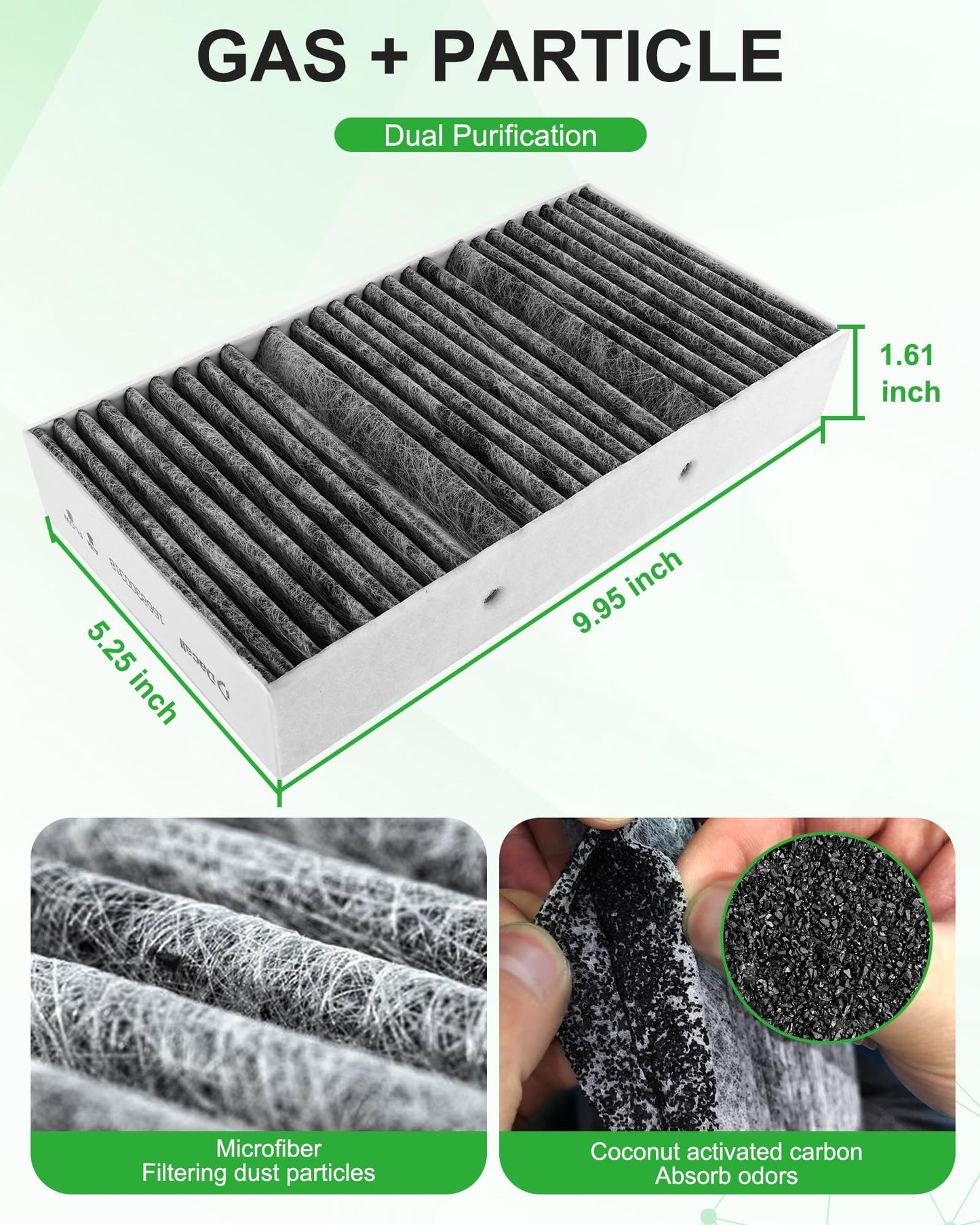 Dacall 3 Pack 1668300318 1668300218 Cabin Air Filters for 2012-2019 Mercedes-Benz GLE400 GLE350 GLE550e GLE43/ GLE63 AMG, GLS450 GLS550 ML350 GL450 GL550 GL63, Replaces# XC10009C, CF11719, PC99164