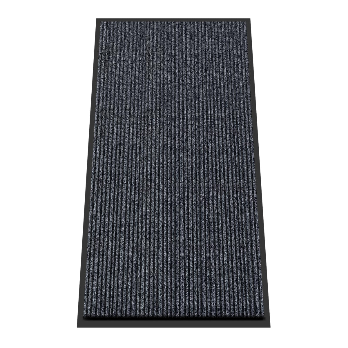 Kuyal Front Door Mat, 2'x4' Indoor Outdoor Entrance, Commercial Floor Inside Outside Entrance, Heavy Duty Durable Welcome Mat, Rubber Backing Non Slip Outdoor Rug for Entryway,Dark Gray