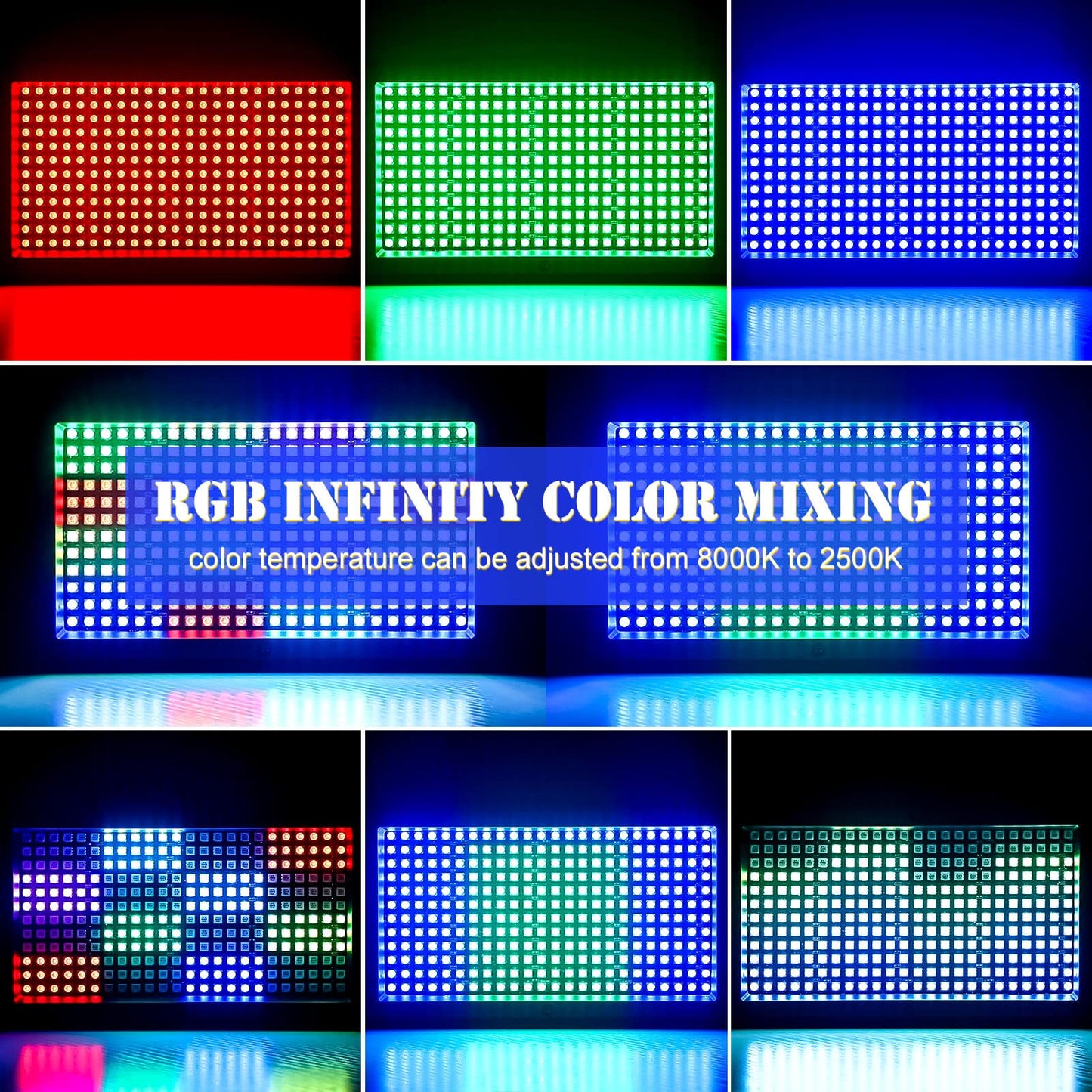 ZKYMZL Strobe Light 288pcs RGB 3-in-1 LED Stage Lights DJ Lights DMX Lighting with Remote Control & Sound Activated for Event Concert Party Church Wedding Club... (1 pack)