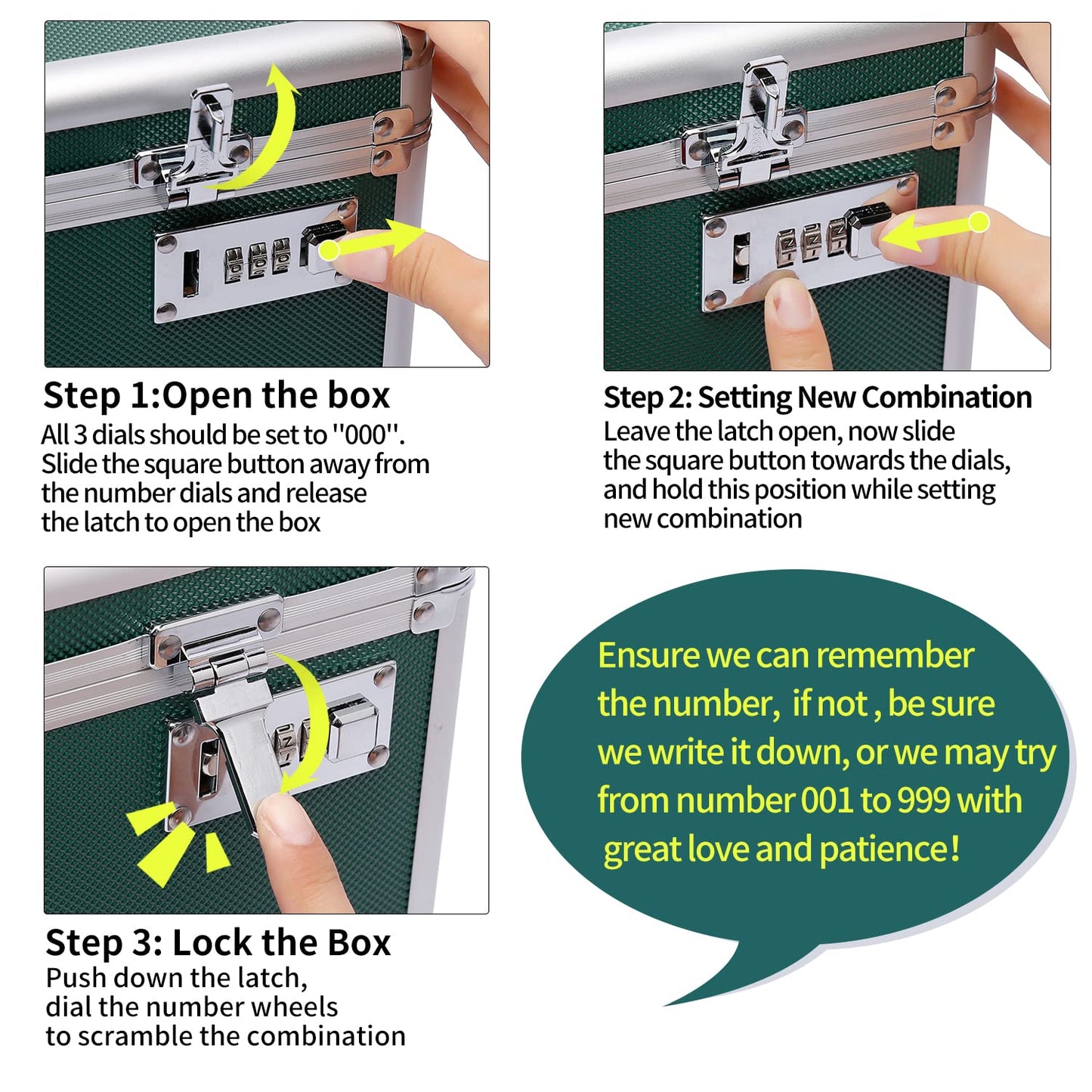 Large capacity Locking Box, Lockable Medication Box with Portable Storage Case, 38x 22x 24cm, Childproof Medicine Lock Organizer, Locked Empty First Aid Storage Case (GREEN)