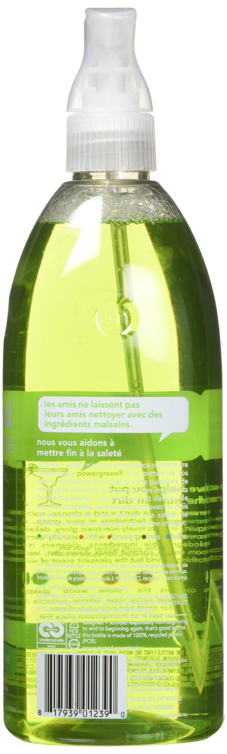 Method All-Purpose Cleaner Spray, Plant-Based and Biodegradable Formula Perfect for Most Counters, Tiles, Stone, and More, Lime + Sea Salt Scent, 828 ml Spray Bottles, 8 Pack, Packaging May Vary