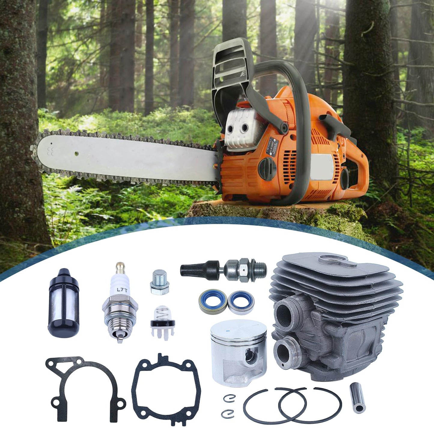 AUMEL 50mm Cylinder Piston Gaskets Kit Fit Stihl TS410 TS420 TS 410 420 Cut-Off Saw Replace 4238 020 1202.