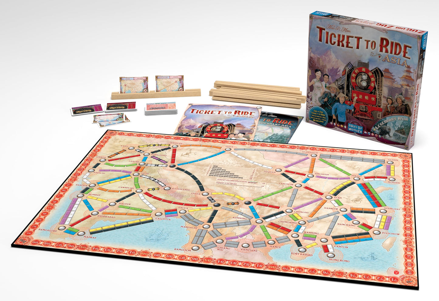 Ticket To Ride: Map #1 Asia - Bilingual English/French