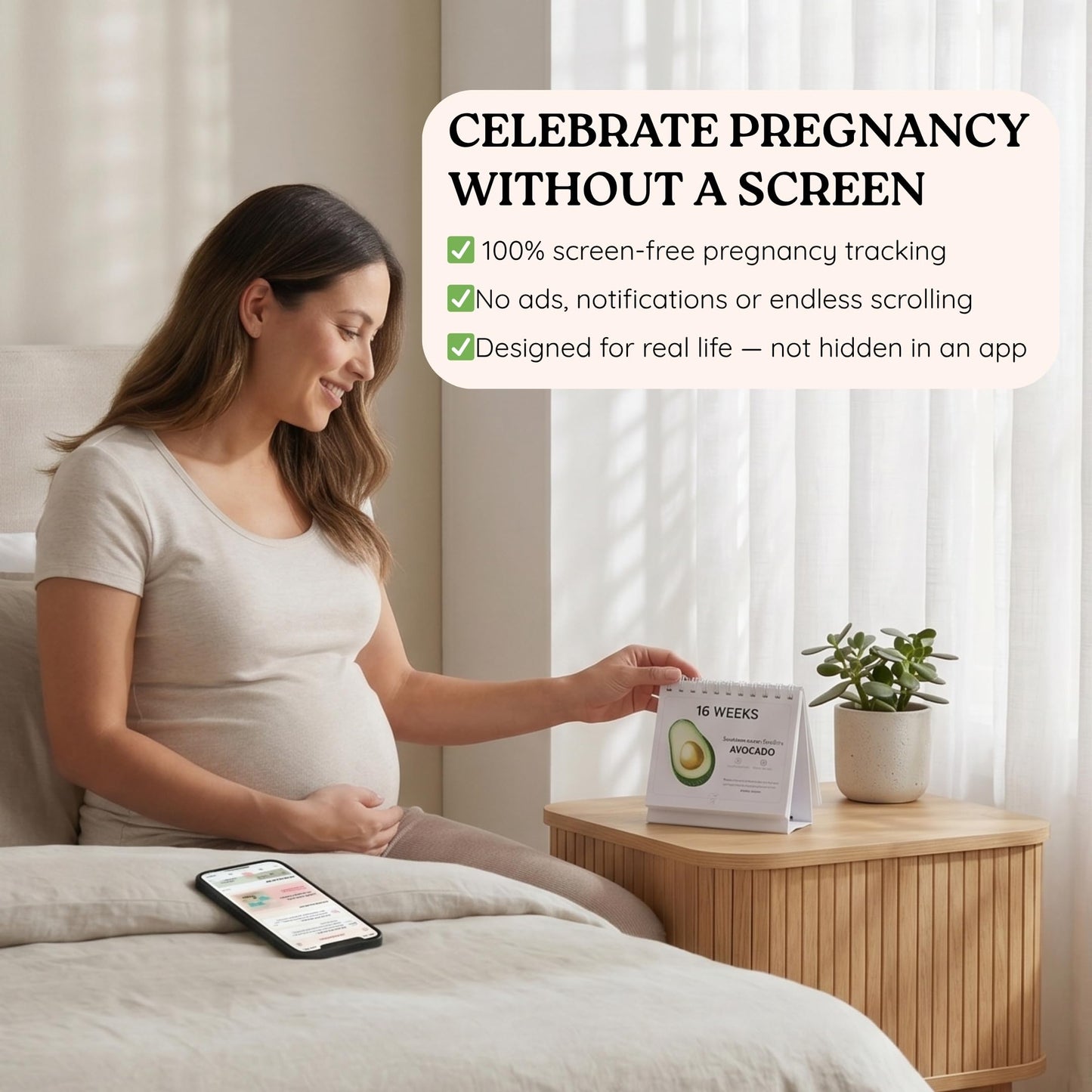 Pregnancy Calendar for Expecting Parents - Weekly Baby Growth Tracker with Fruit & Vegetables, Quotes & Development Facts | 72-Page Flip Calendar | Pregnancy Gifts for First Time Parents