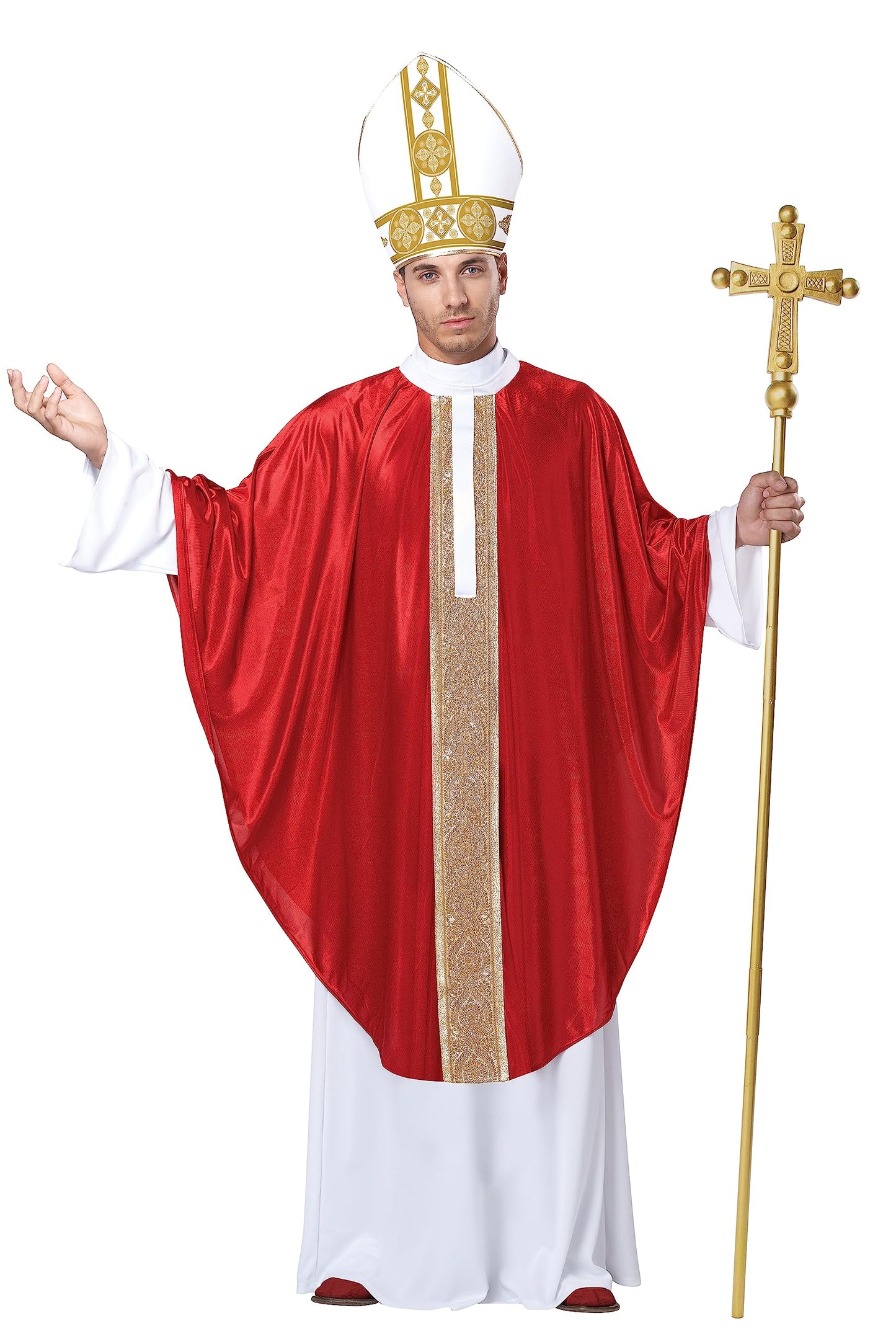 California Costumes Men's The Pope His Divine Holiness, Red/White, Small/Medium