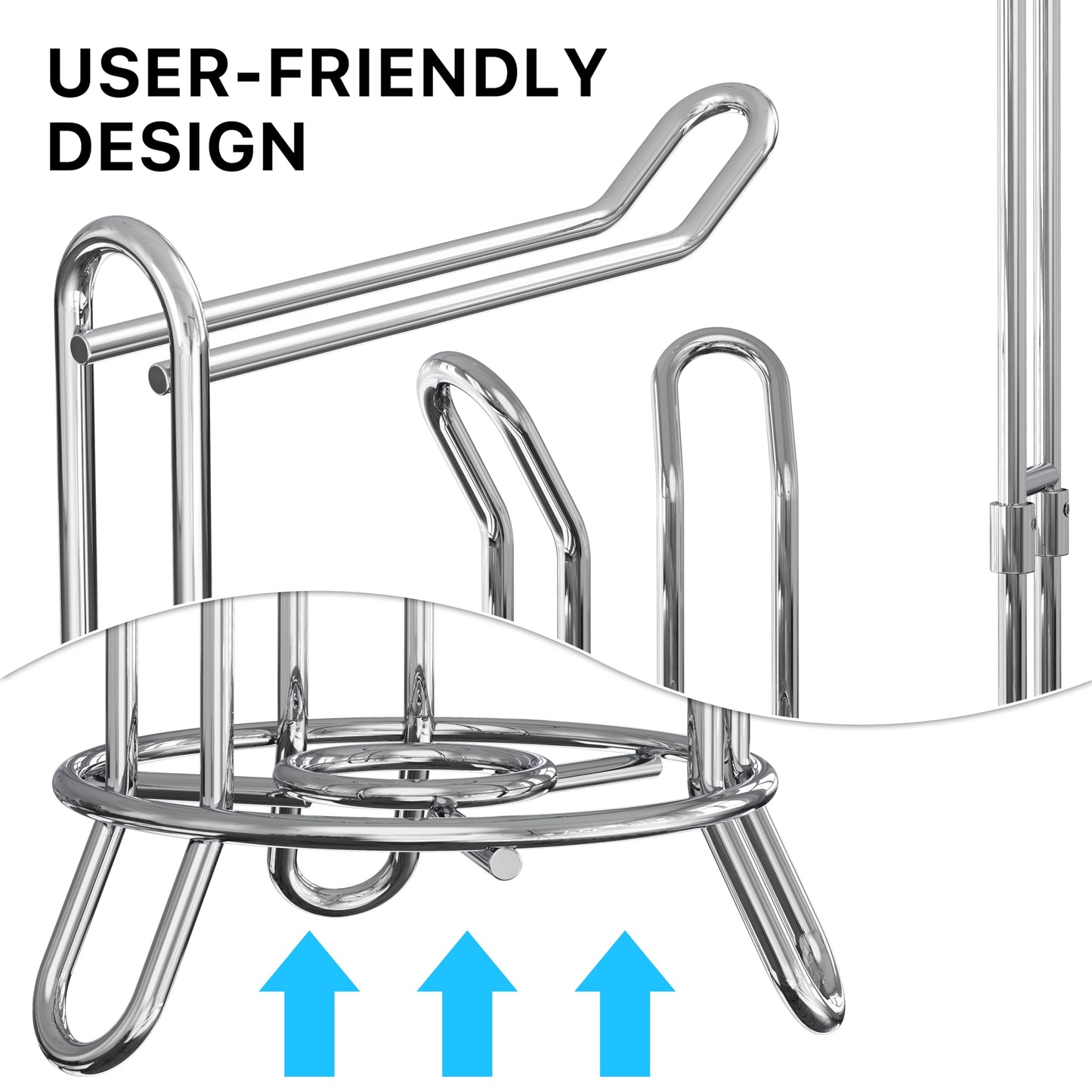 Simple Houseware Toilet Paper Holder Stand - Bathroom Tissue Paper Roll Storage, Chrome