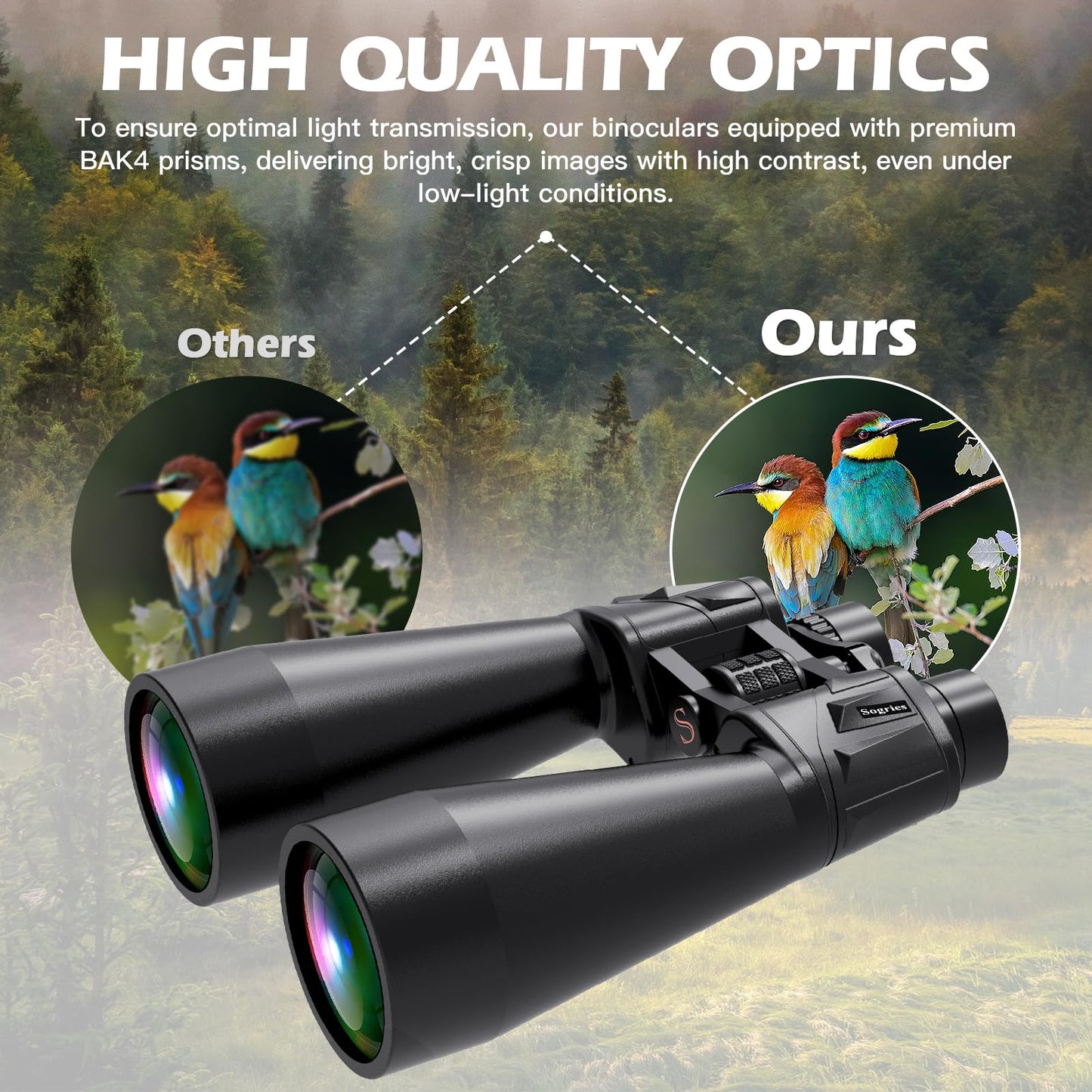 18X70 High Power Binoculars for Adults-Outdoor and Astronomy Binocular,Large Aperture for Long Distance Viewing with Smartphone Adapter Mount and Binocular Tripod Adapter