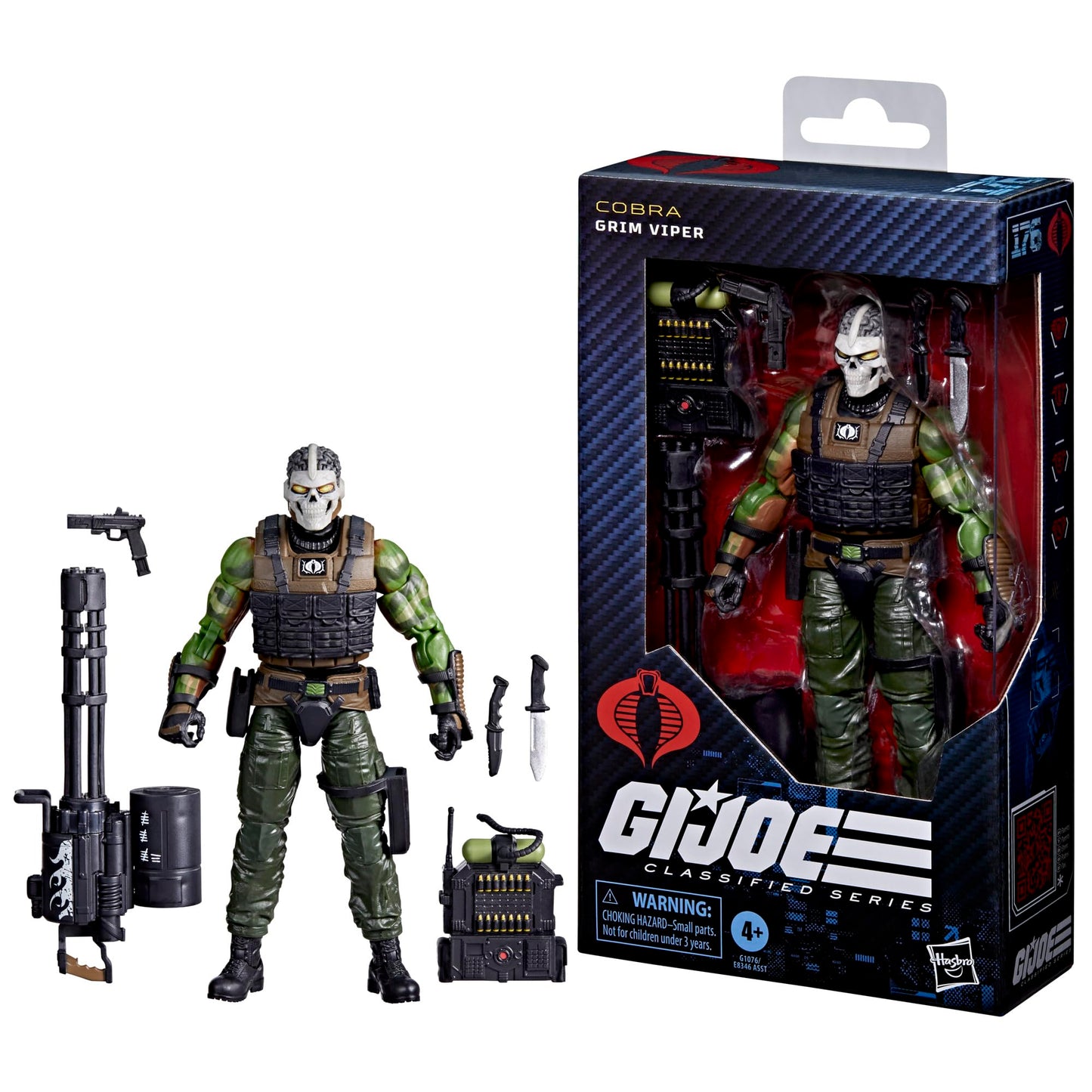 G.I. Joe Classified Series #176, Grim Viper, Collectible 6 Inch Action Figure with 5 Accessories