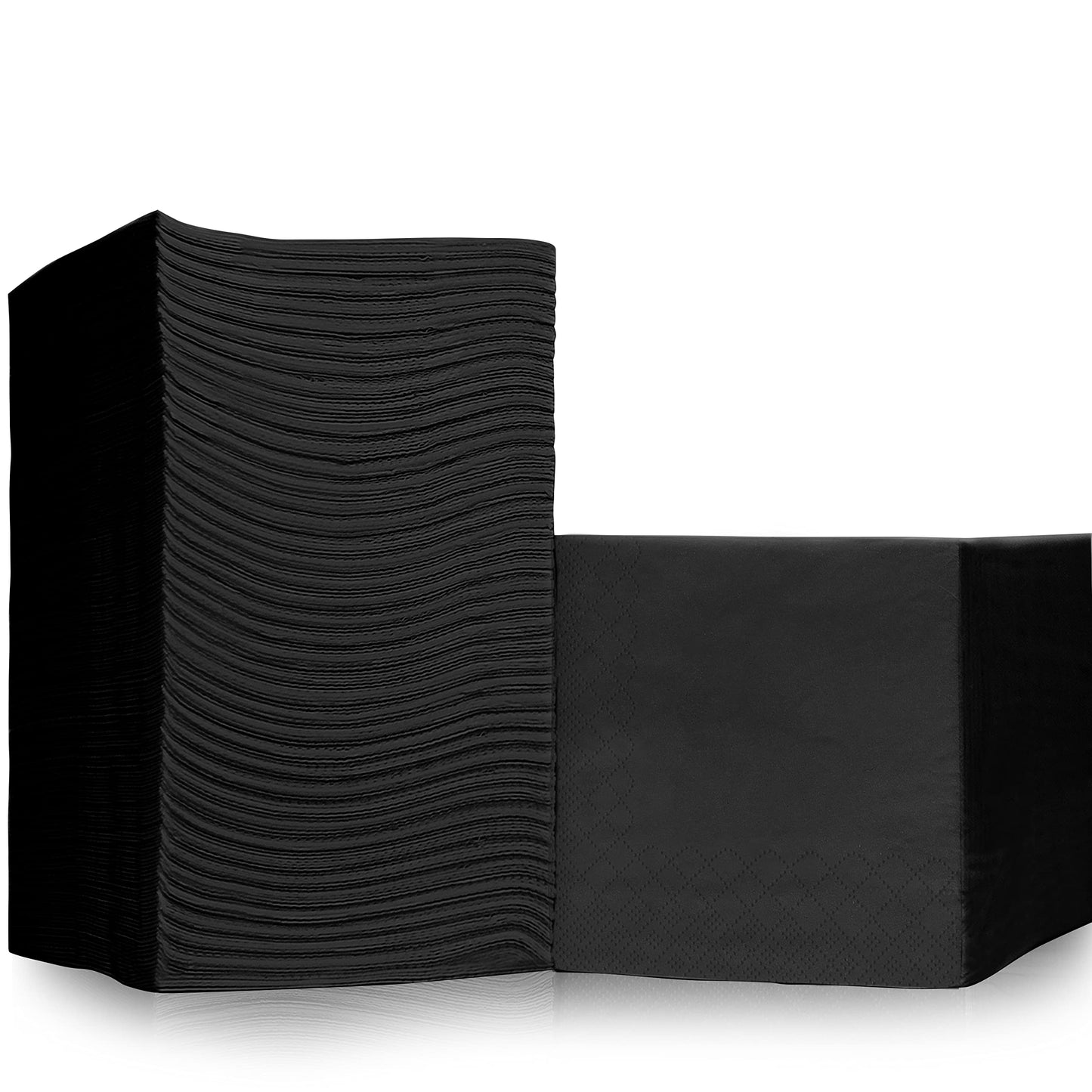 1100 Pack Cocktail Napkins Paper - Quality 3-Ply Black Beverage Napkins - Restaurant, Event, Bar Napkins - Perfect Size Dessert Napkins - Party Napkins Bulk - Elegant Wedding Napkins Disposable