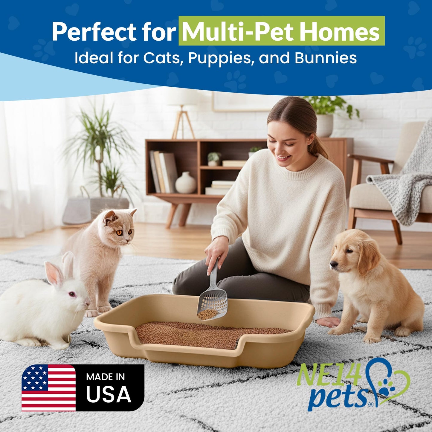 Kitty Go Here Senior Cat Litter Box for the Kitties that can't cope with a traditional litter box.