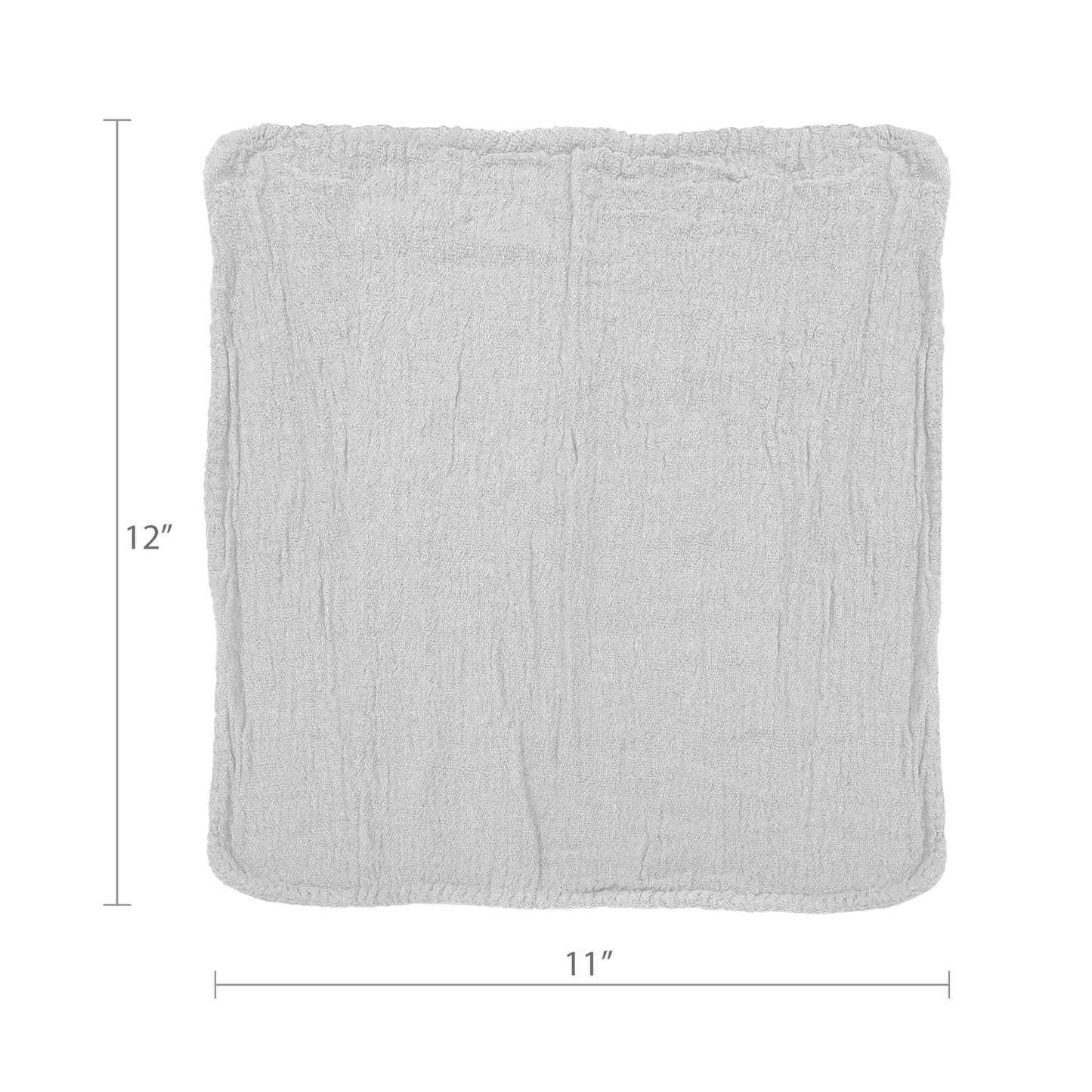 Detailer's Preference Automotive Shop Towels, Cotton, 11"x12", White, 50 Pack