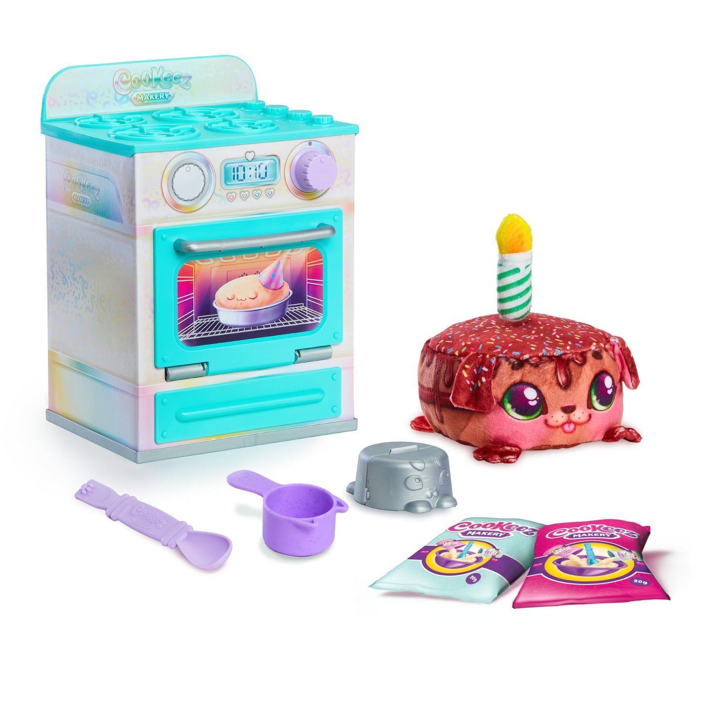 Cookeez Makery Oven for Party Treats, Mix Your Cuddly Friend! Warm up The Dough Mix and Create a Warm, Fragrant Interactive Birthday Cake, What Treat Will it be?
