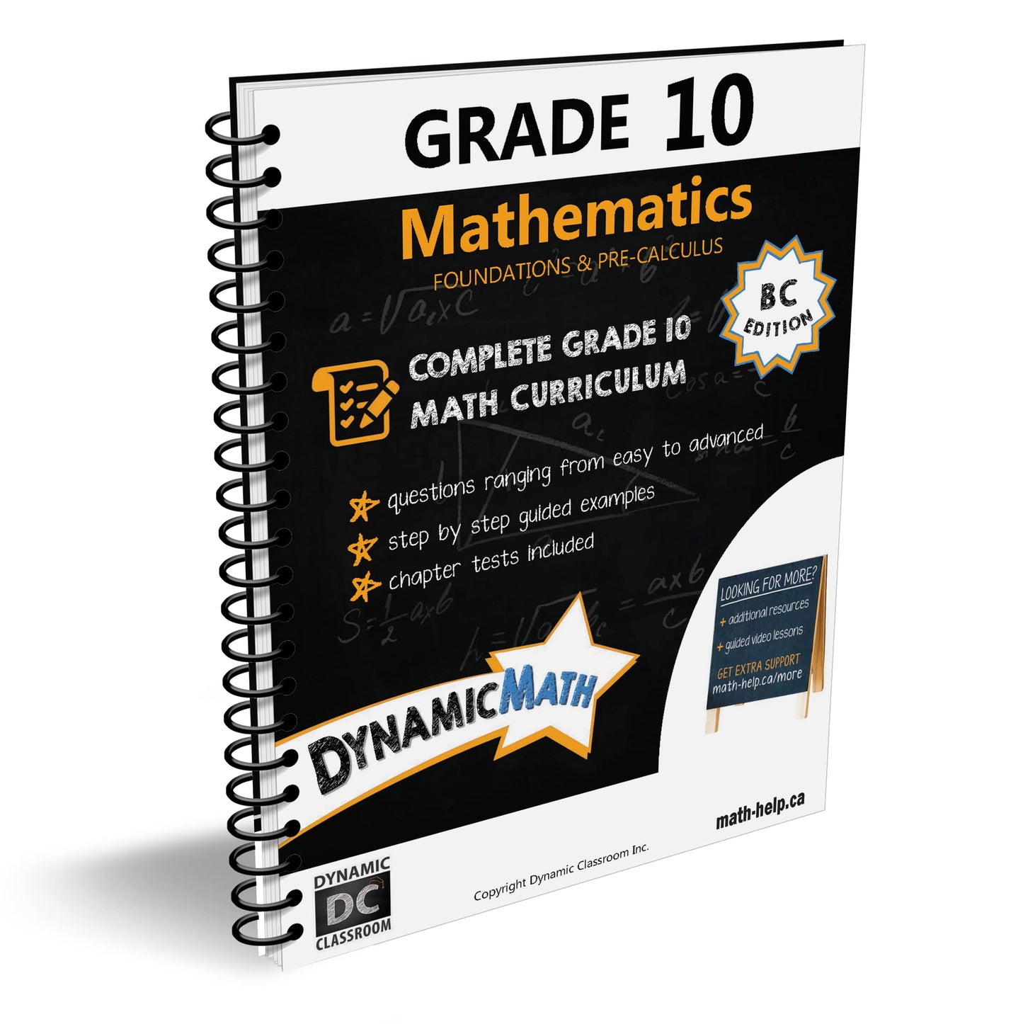 Dynamic Math Workbook - Complete Grade 10 Mathematics Curriculum (BC Edition)