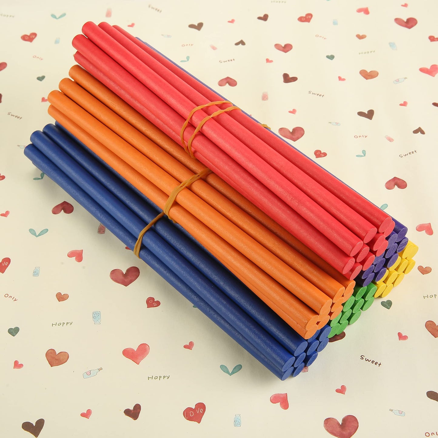 60 Pcs Rhythm Sticks for Kids Bulk, Wood Music Lummi Sticks, 6 Colors