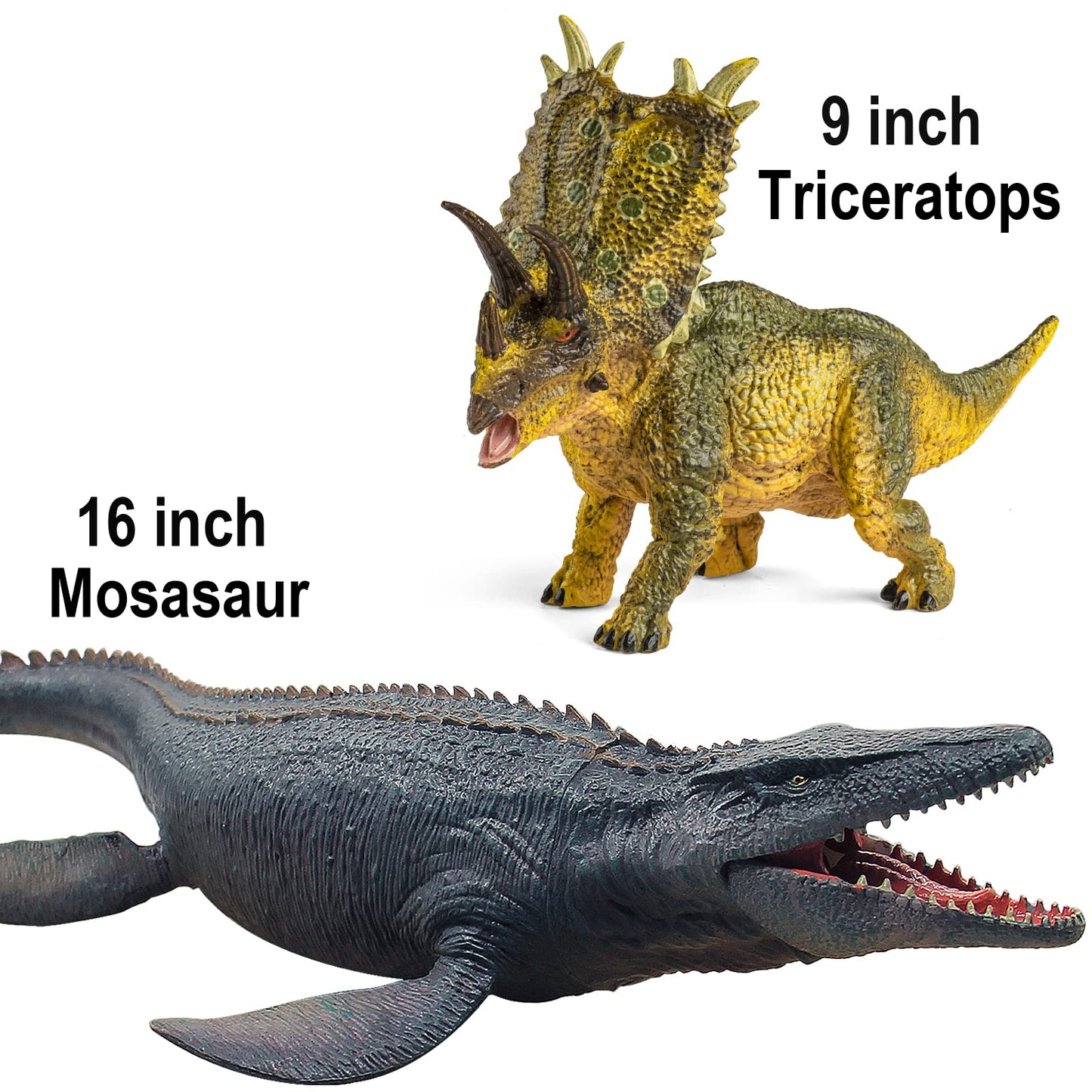 LAVESOM 6PCS Jumbo Dinosaur Toy Set, Realistic Dinosaur Toys for Kids - Large Dino Playset for Boys and Girls 3 4 5 6 7 Year Old Children Birthday Dinosaur Lovers