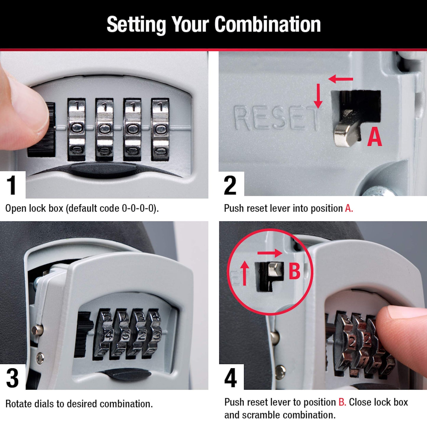 Master Lock Key Lock Box with Code, Outdoor Lock Box for Realtors, Property Managers and Landlords, Ideal for Short-Term Rentals, Key Safe Holds 5 Keys, 2 Pack, 5400EC2